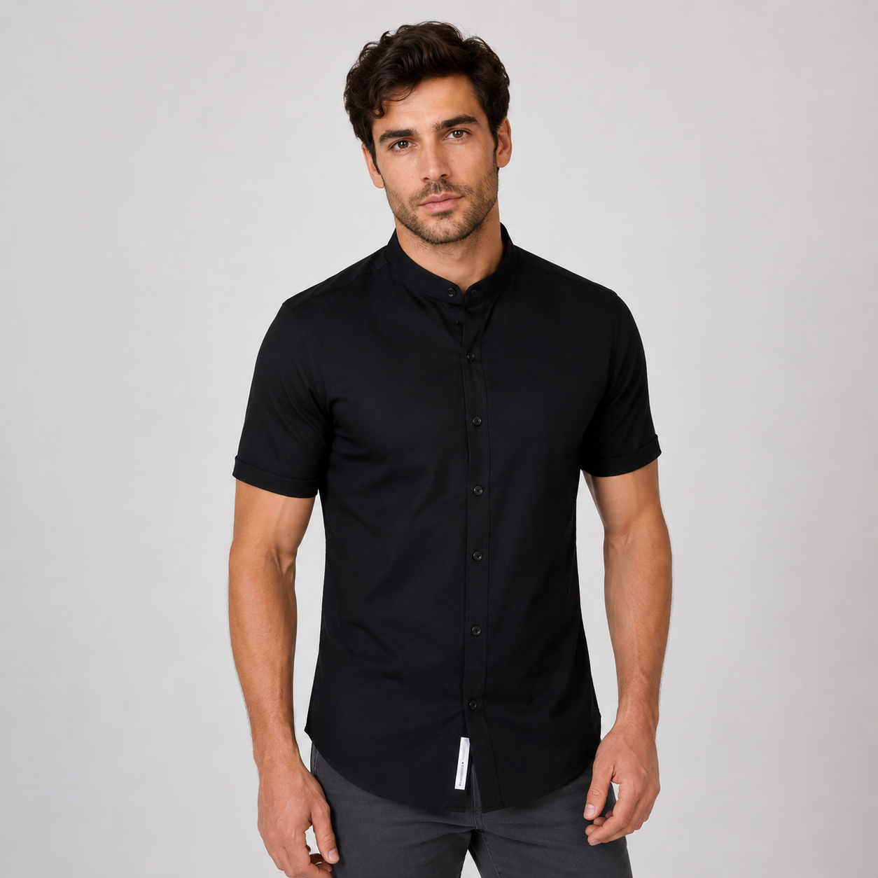 Camisa hombre Basica Negra