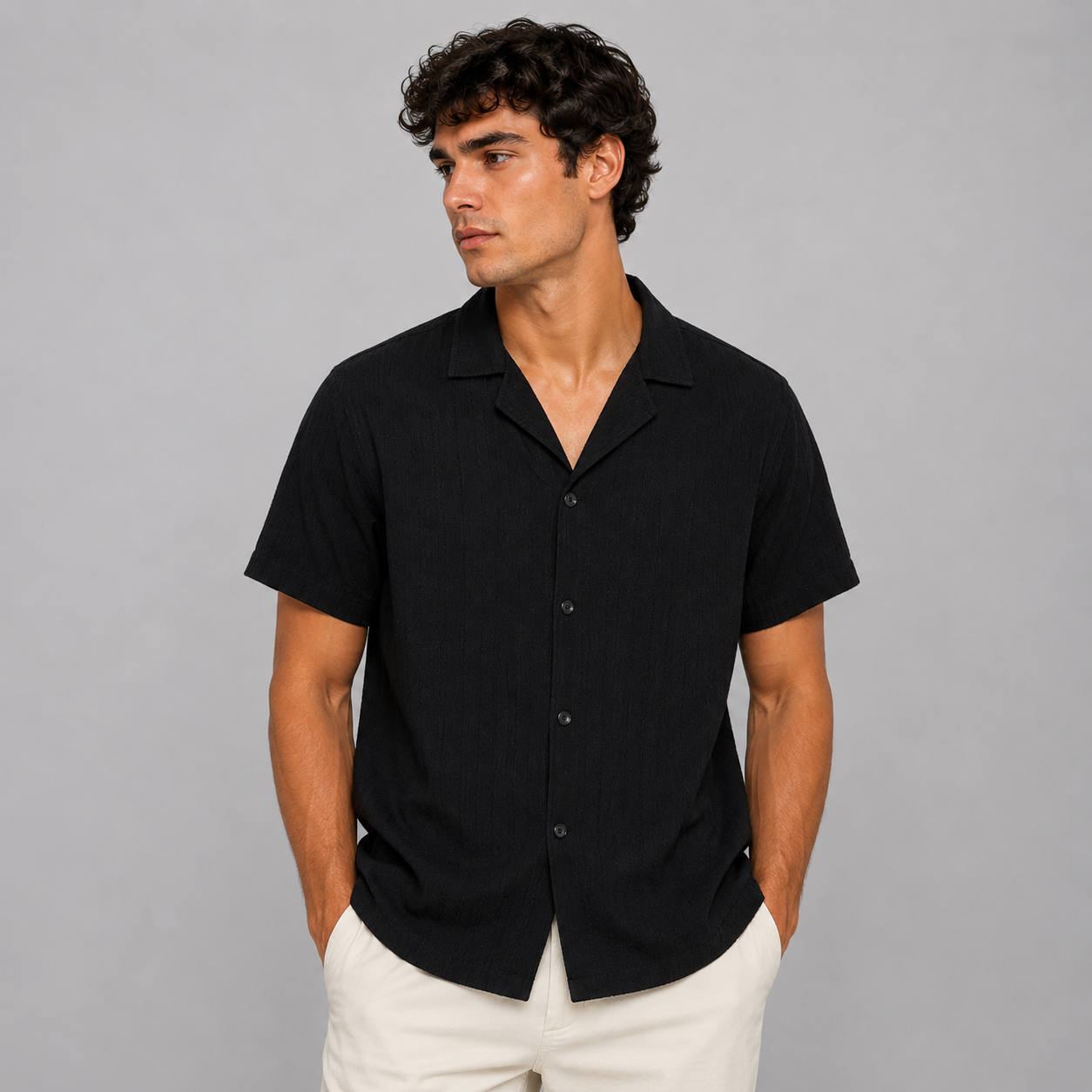 Camisa hombre cuello sport