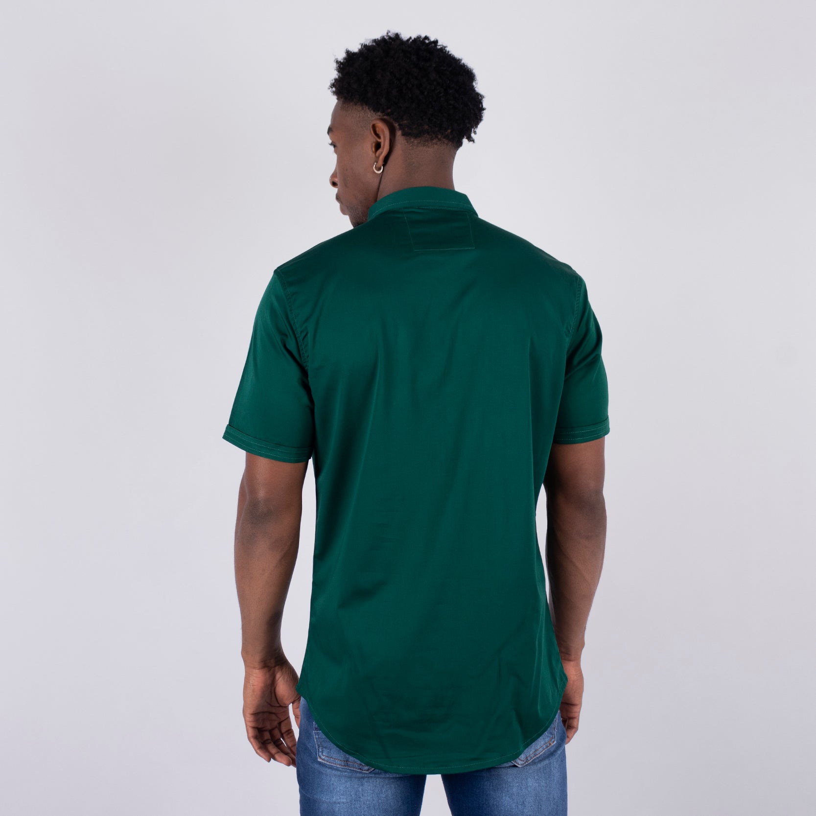 Camisa hombre cuello  jade