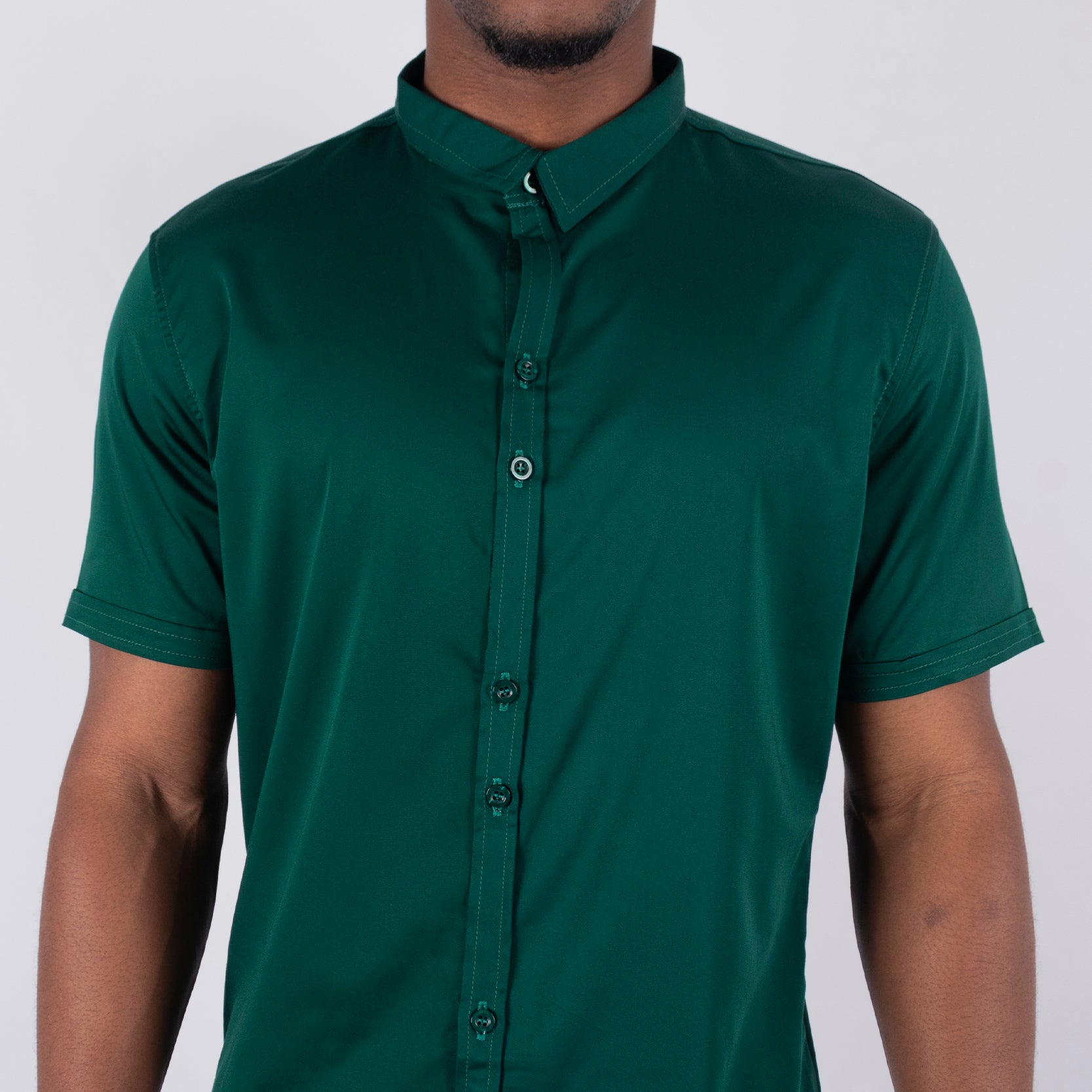 Camisa hombre cuello  jade
