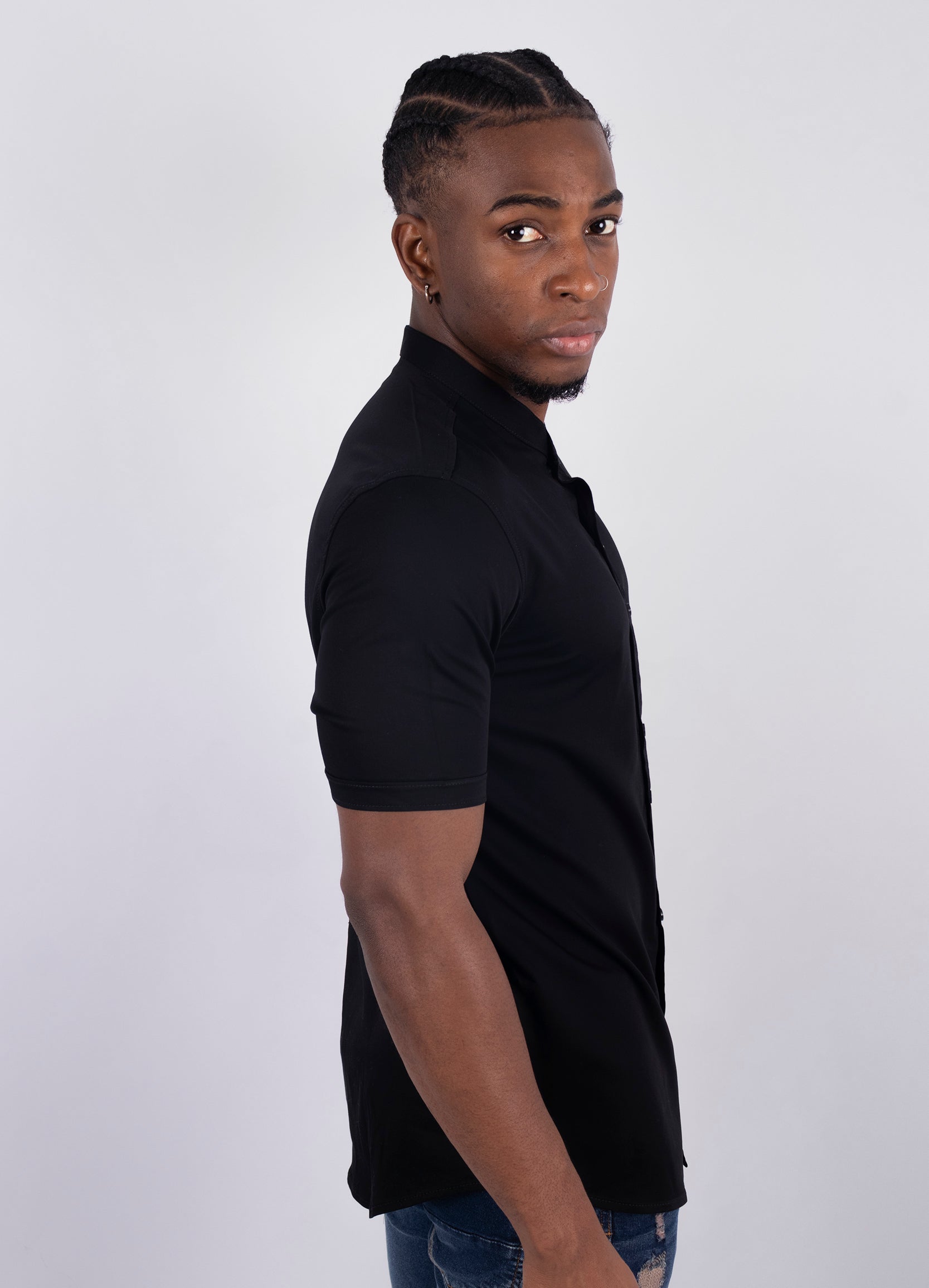 Camisa hombre Basica Negra