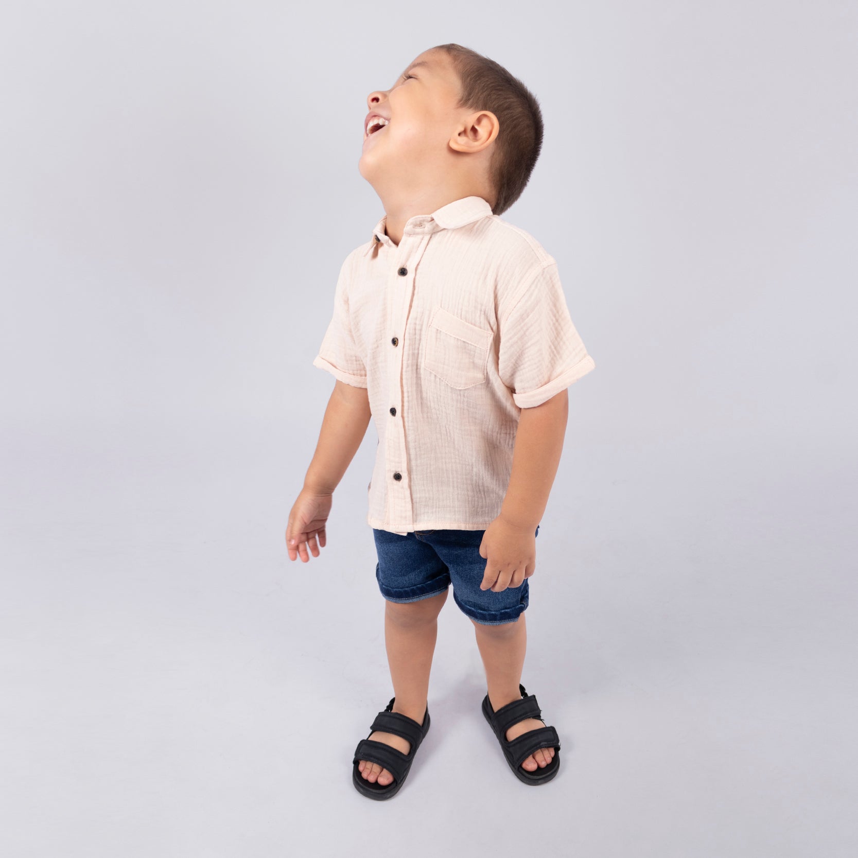 Camisa baby Cuello  basica Rosa