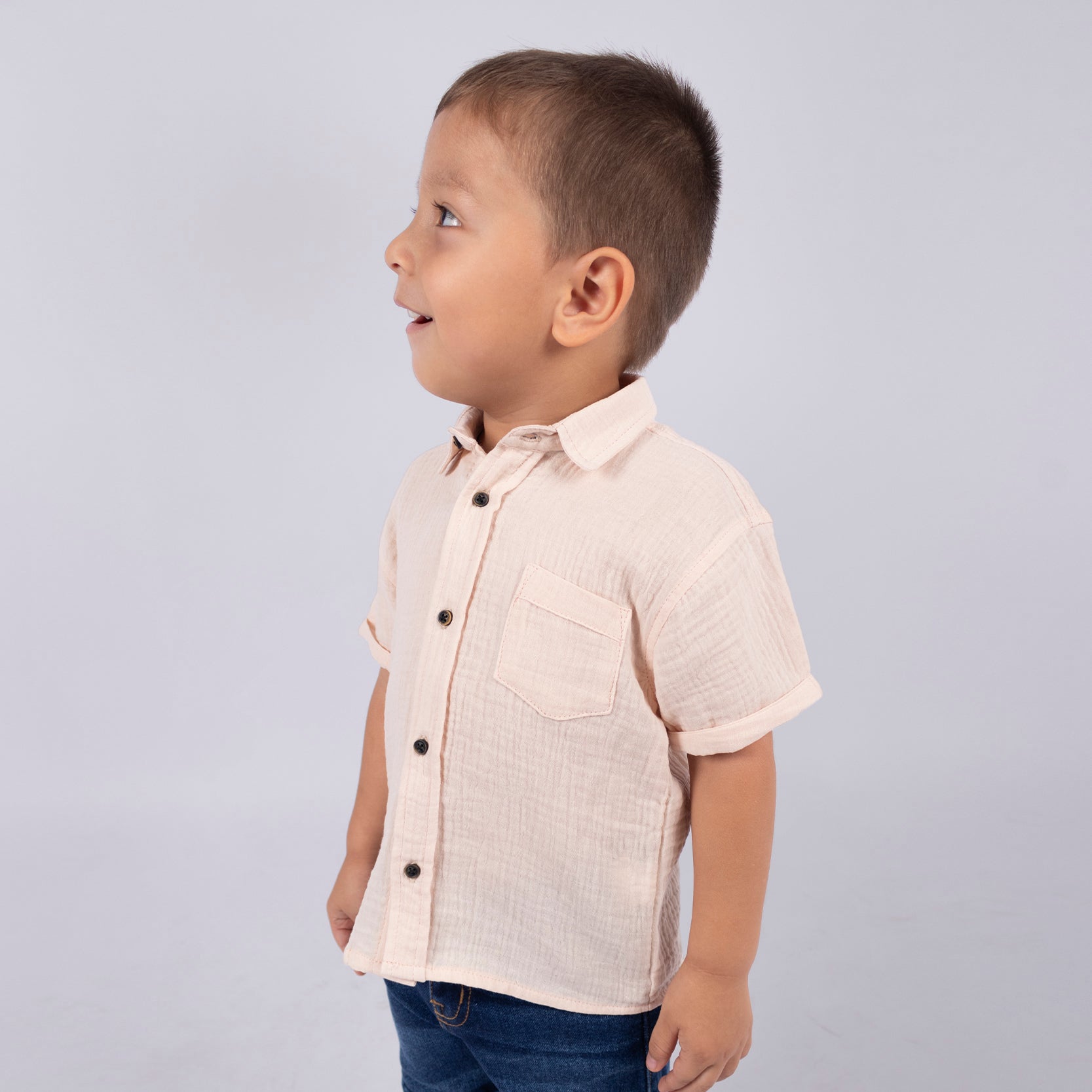 Camisa baby Cuello  basica Rosa