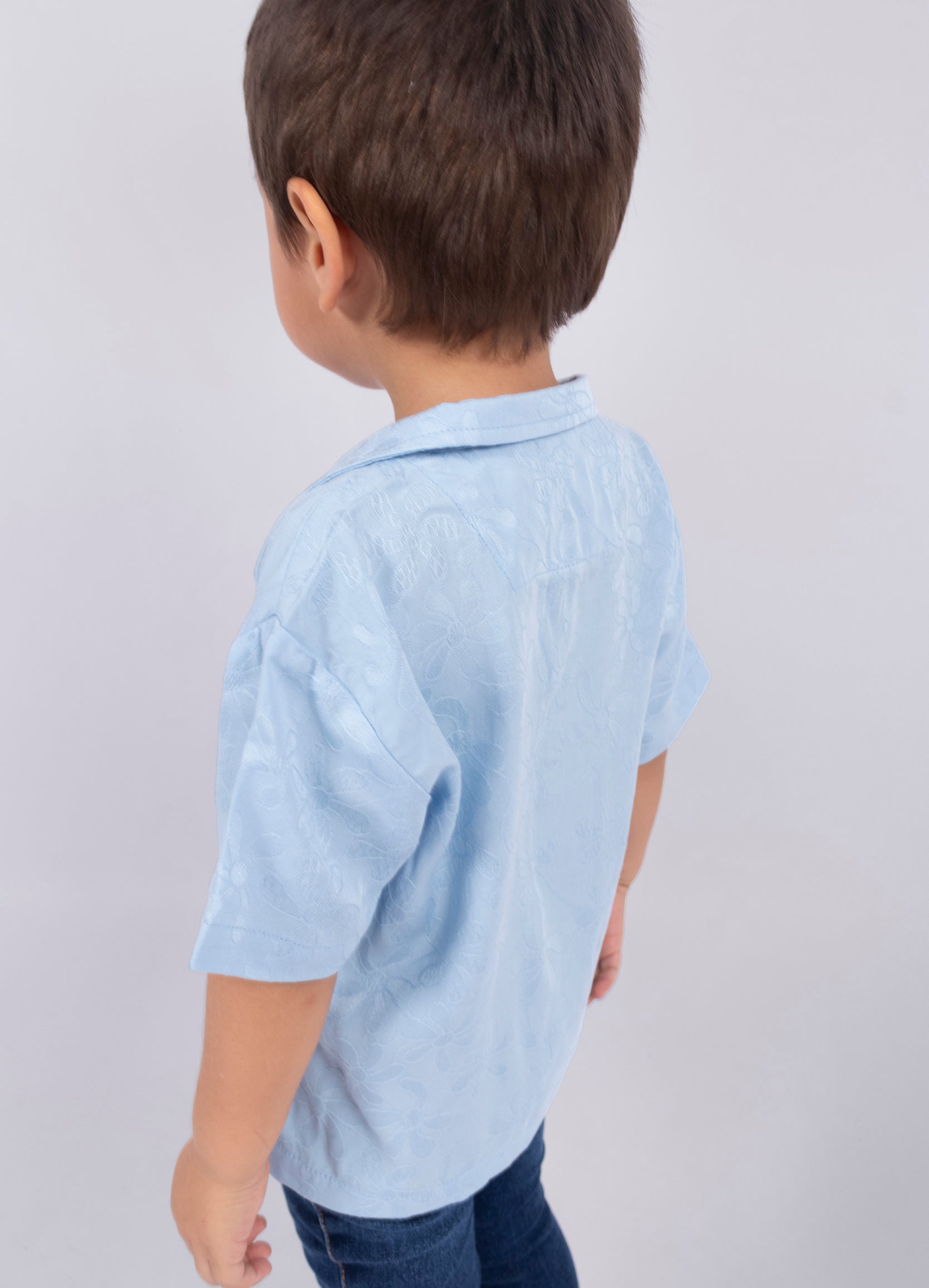 Camisa baby Textura azul