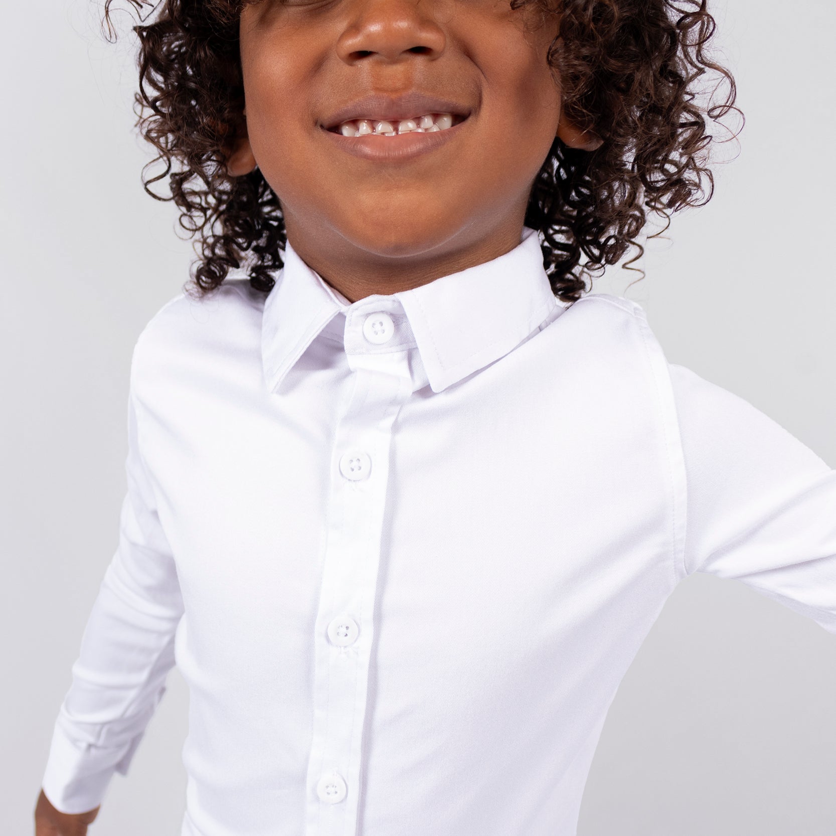 Camisa niño Ml cuello blanca