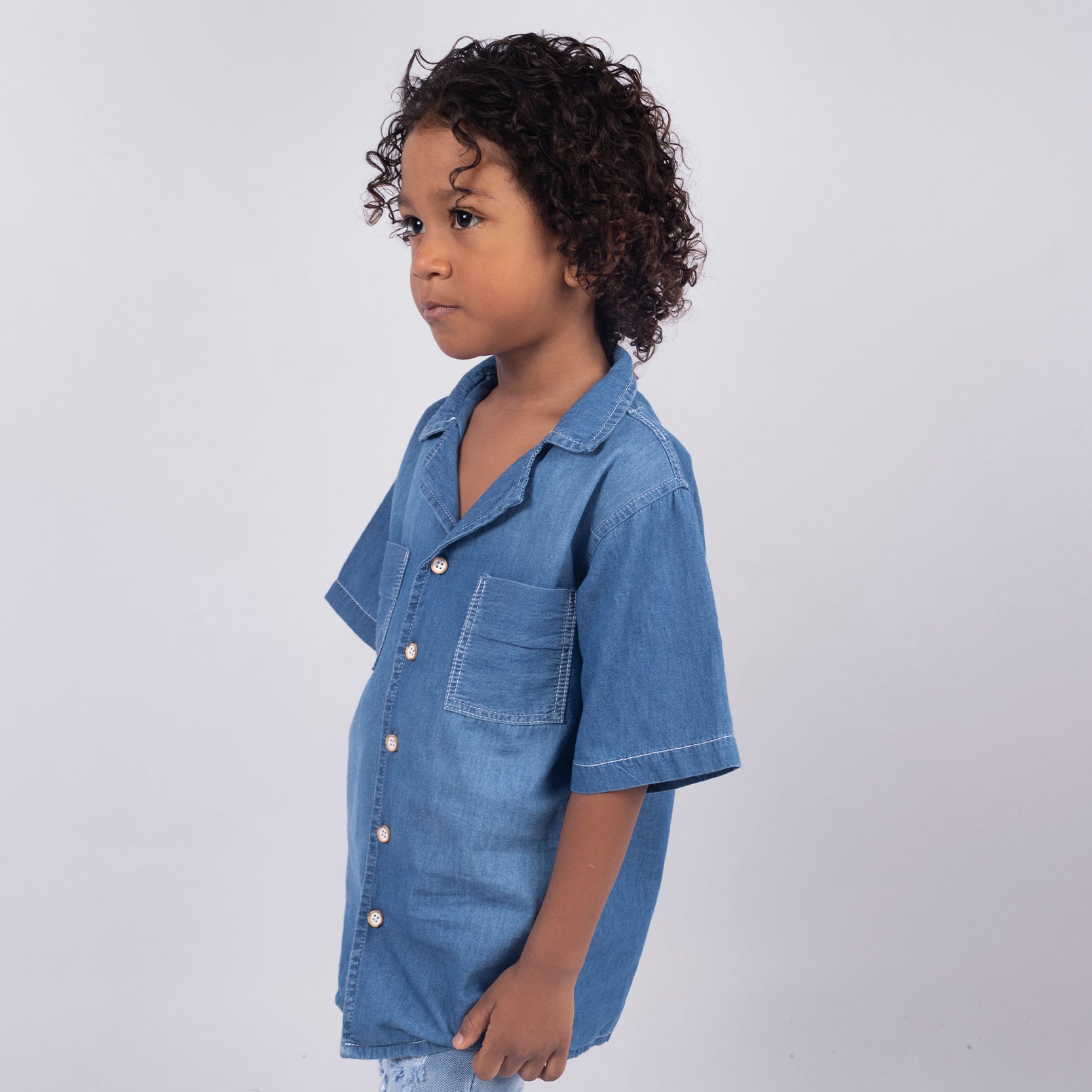 Camisa oversize niño Denim
