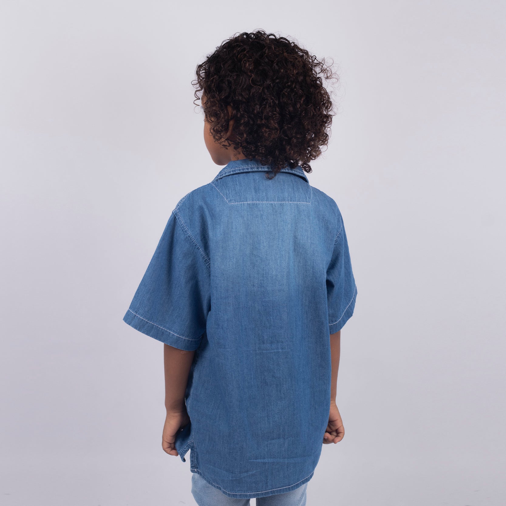 Camisa oversize niño Denim