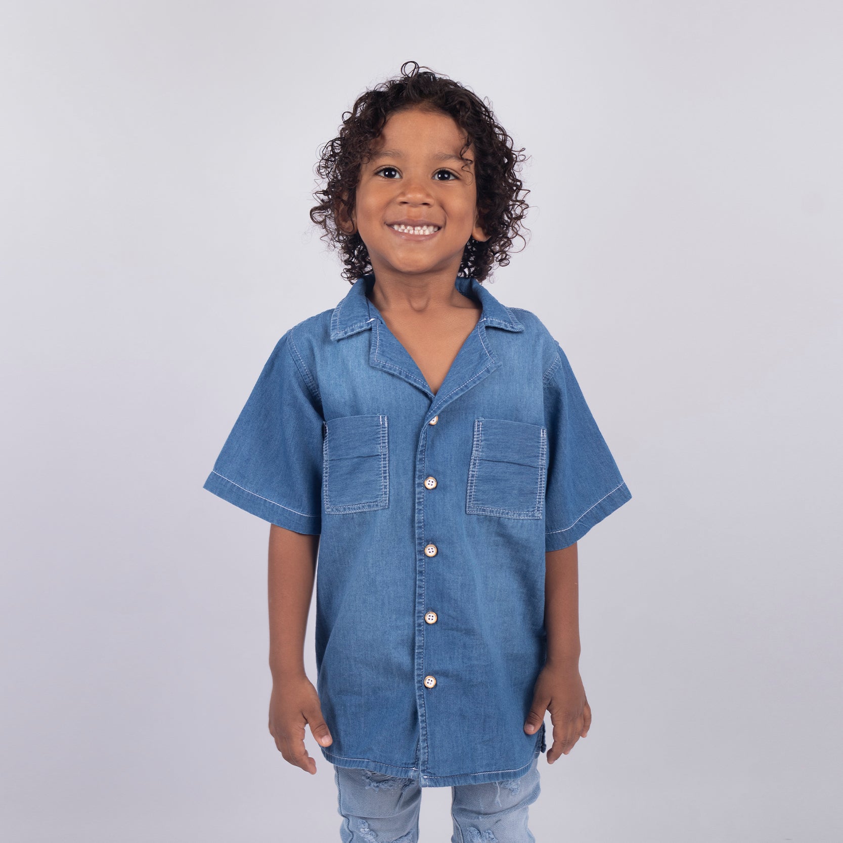 Camisa oversize niño Denim