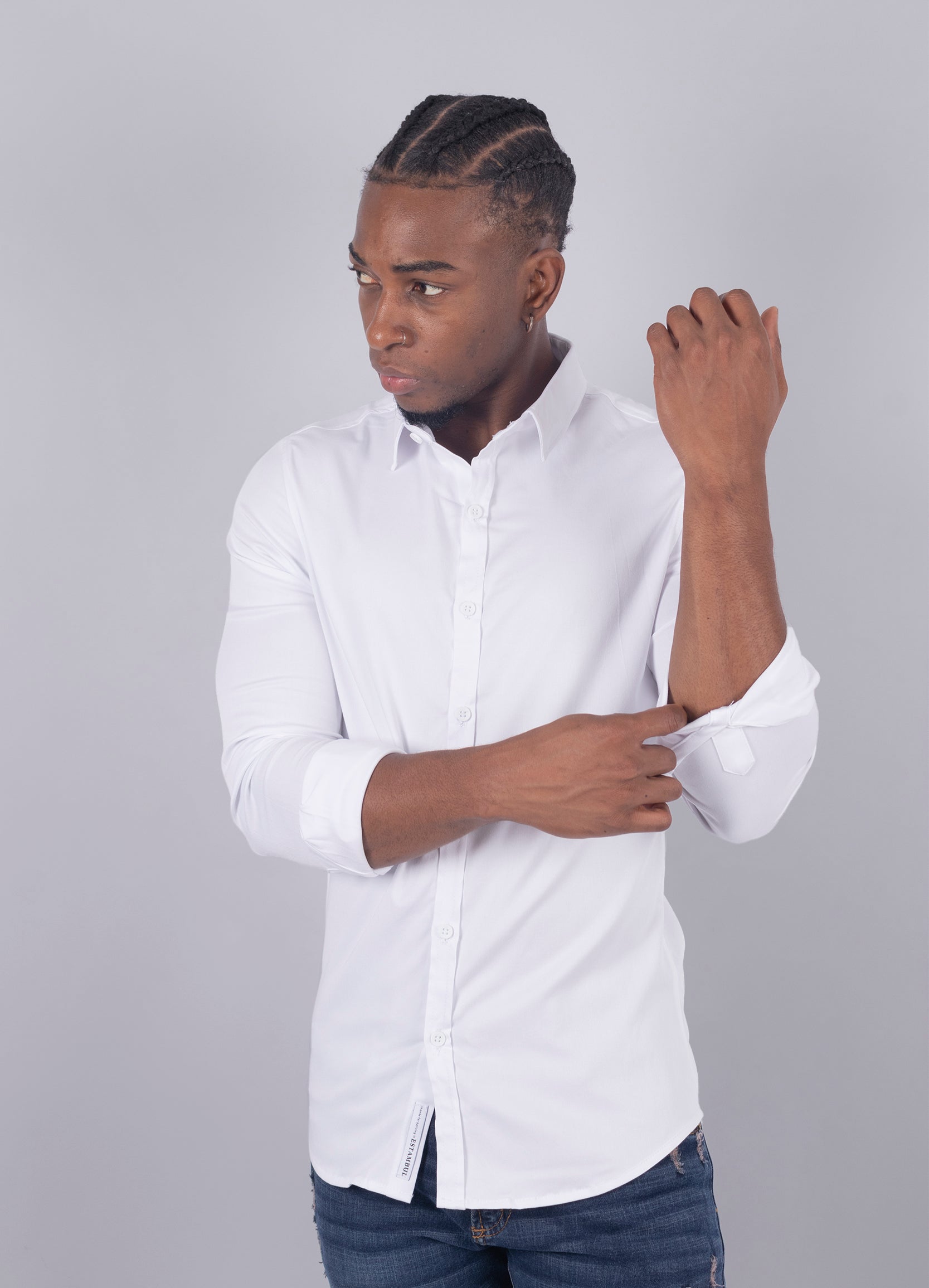 Camisa hombre Ml Cuello Alto