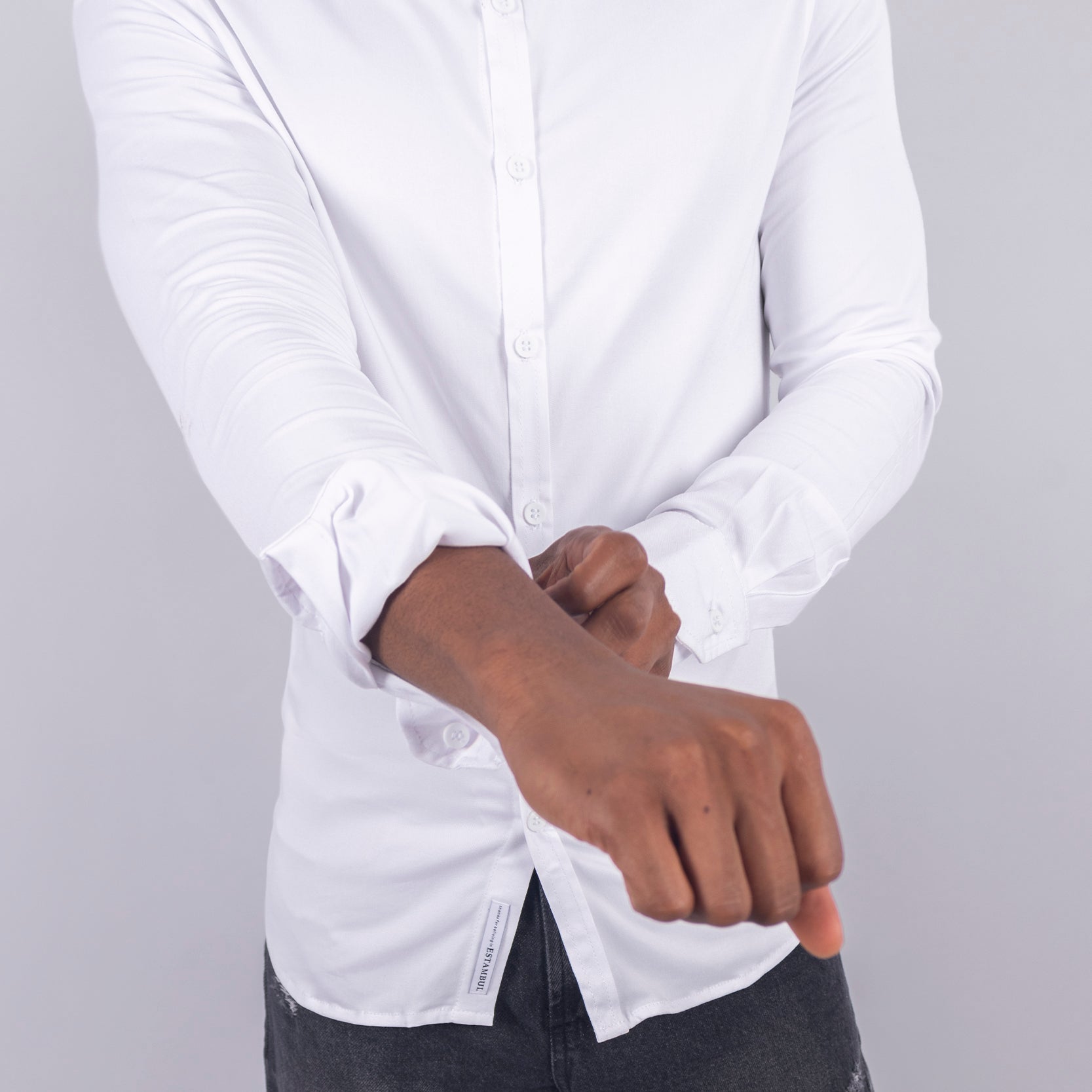 Camisa hombre basica ML blanca