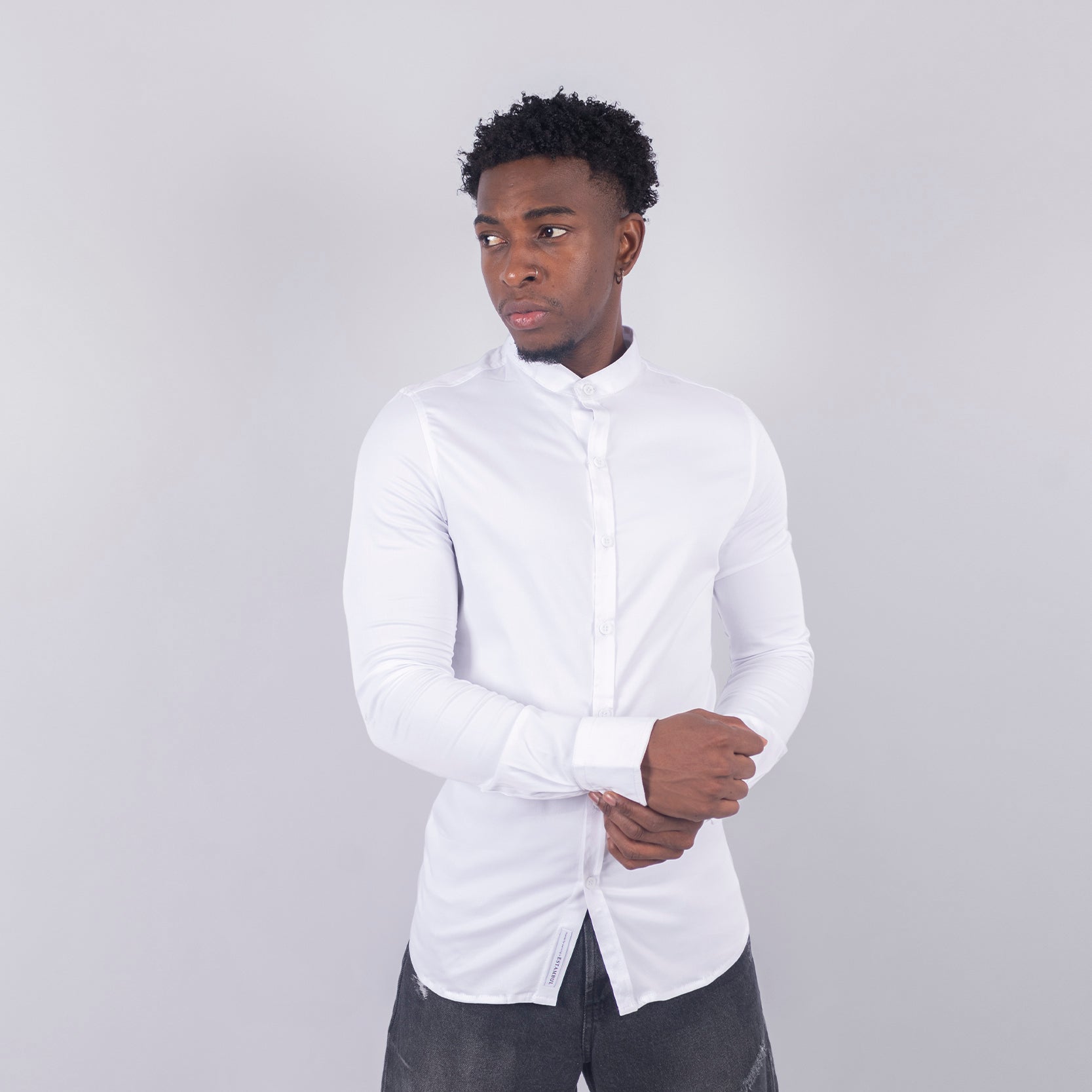 Camisa hombre basica ML blanca