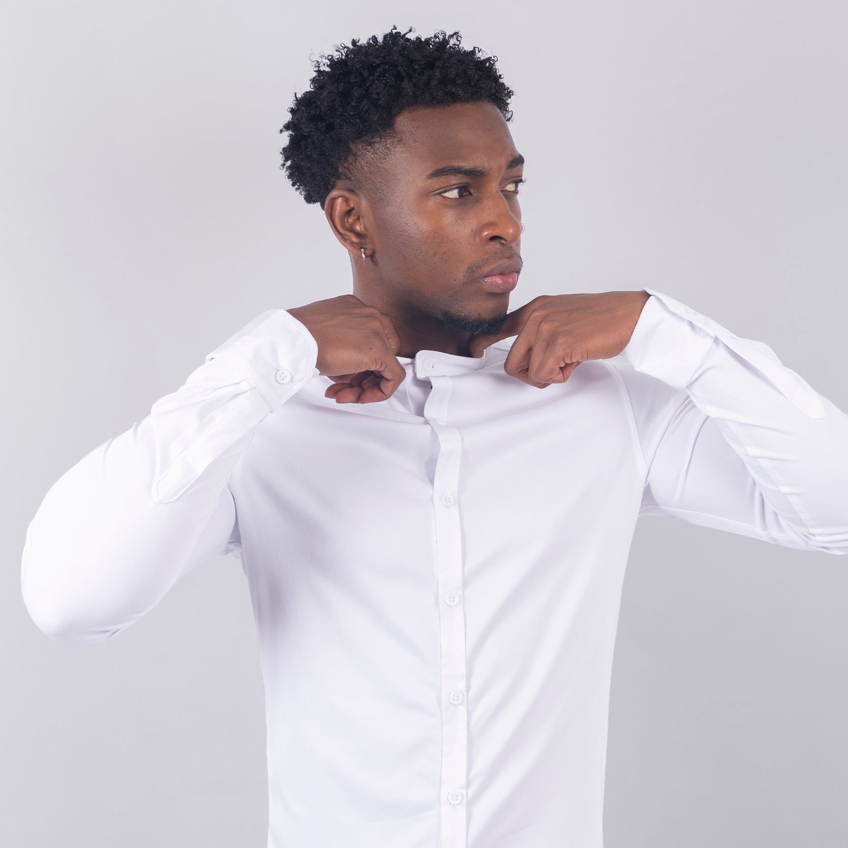 Camisa hombre basica ML blanca