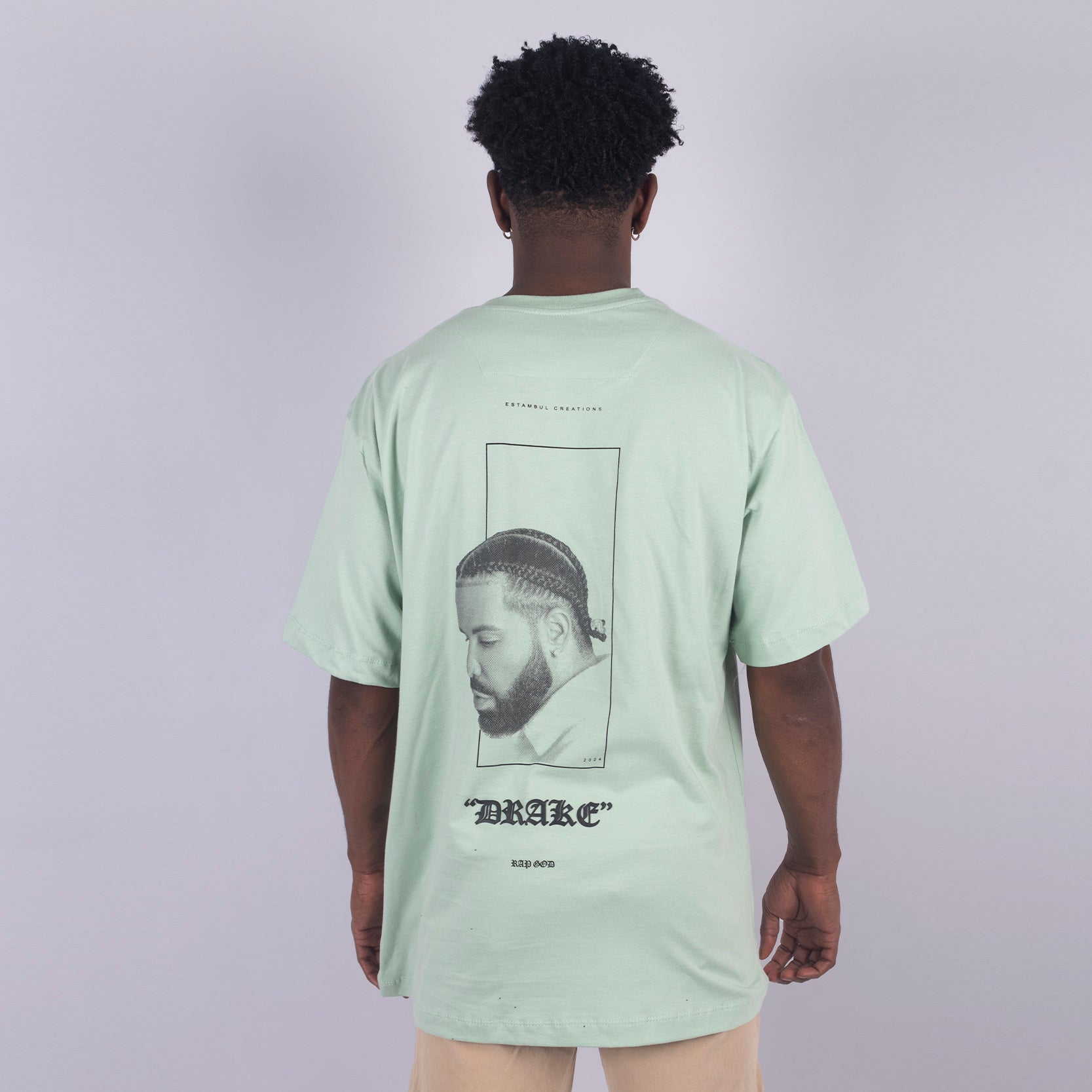 Oversize hombre estampada drake