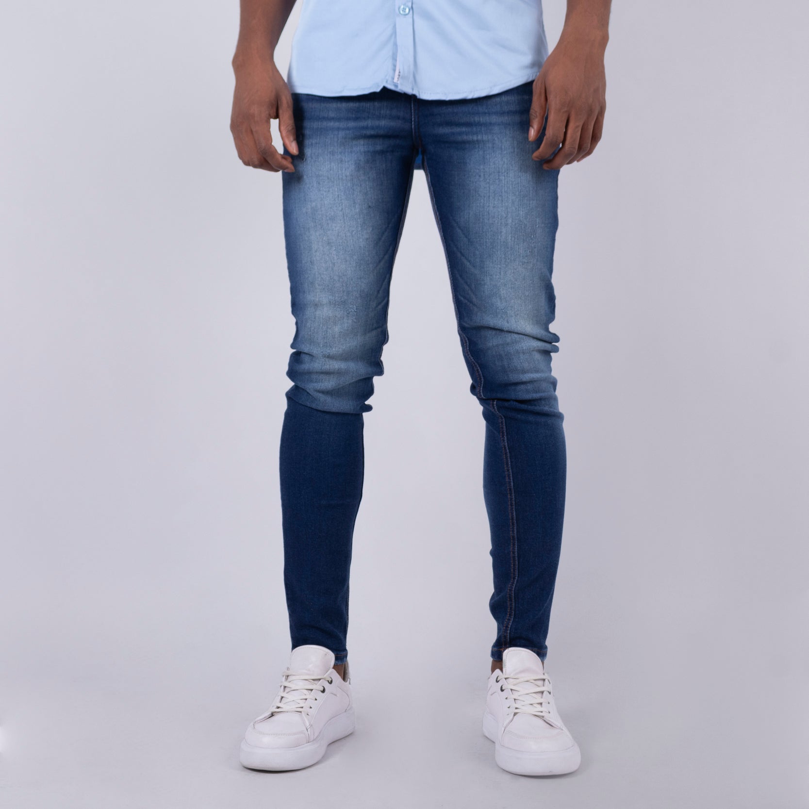 Jean hombre skinny azul medio