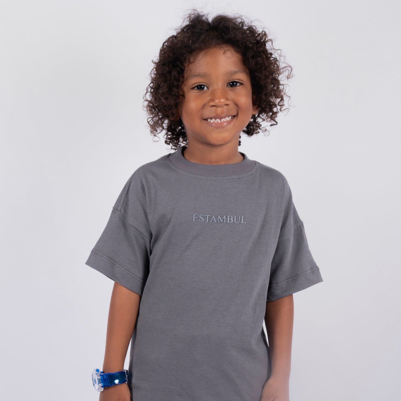 Oversize niño Basica Gris