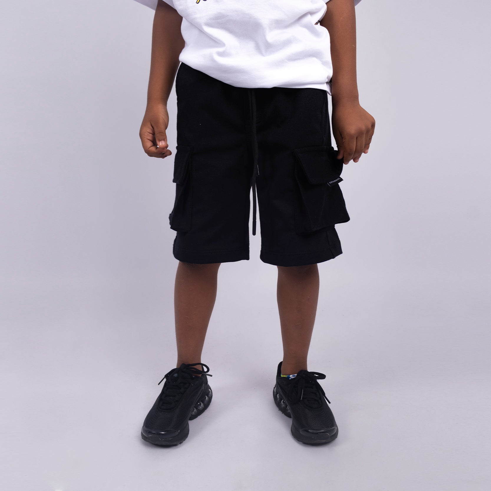 Pantaloneta niño Cargo Negro