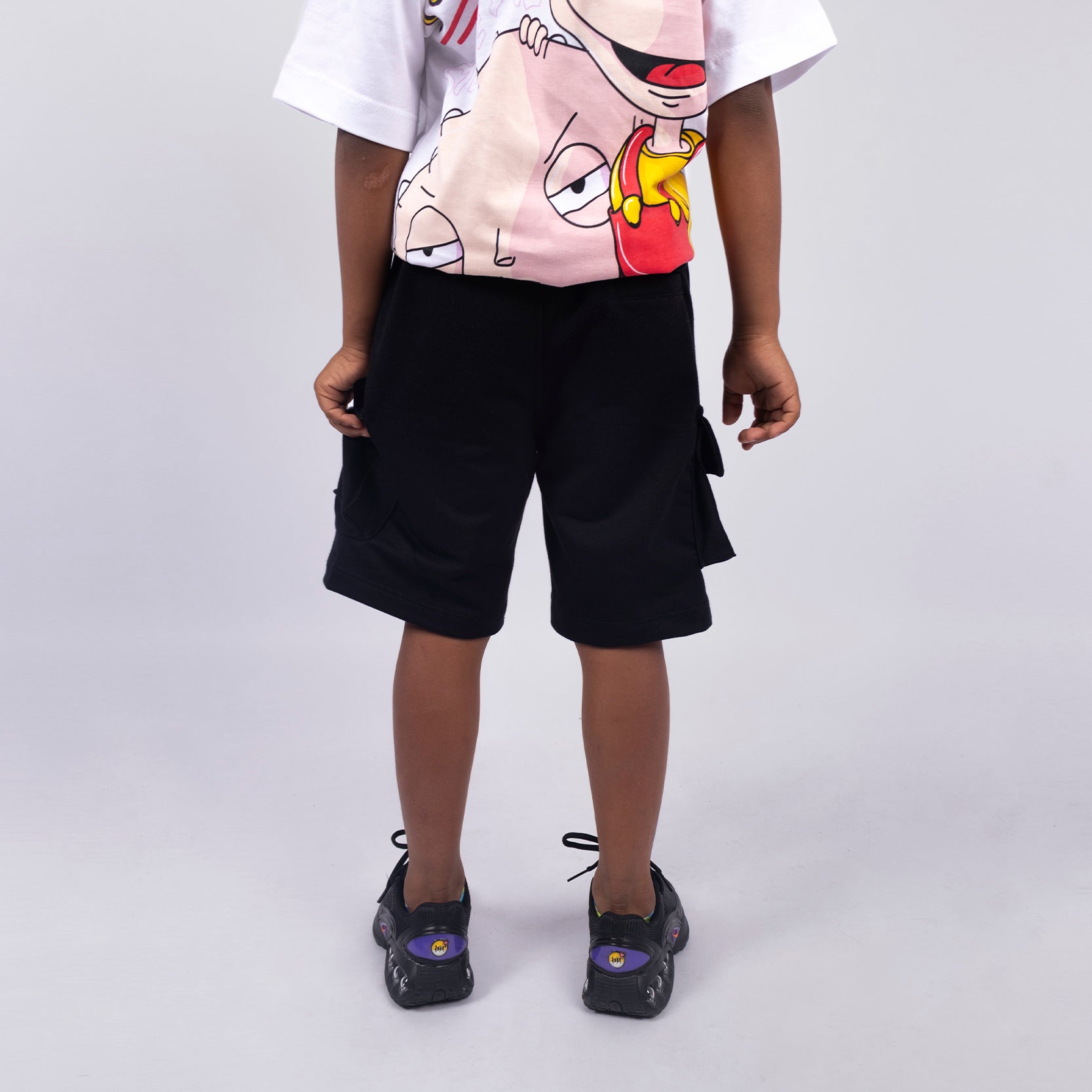 Pantaloneta niño Cargo Negro