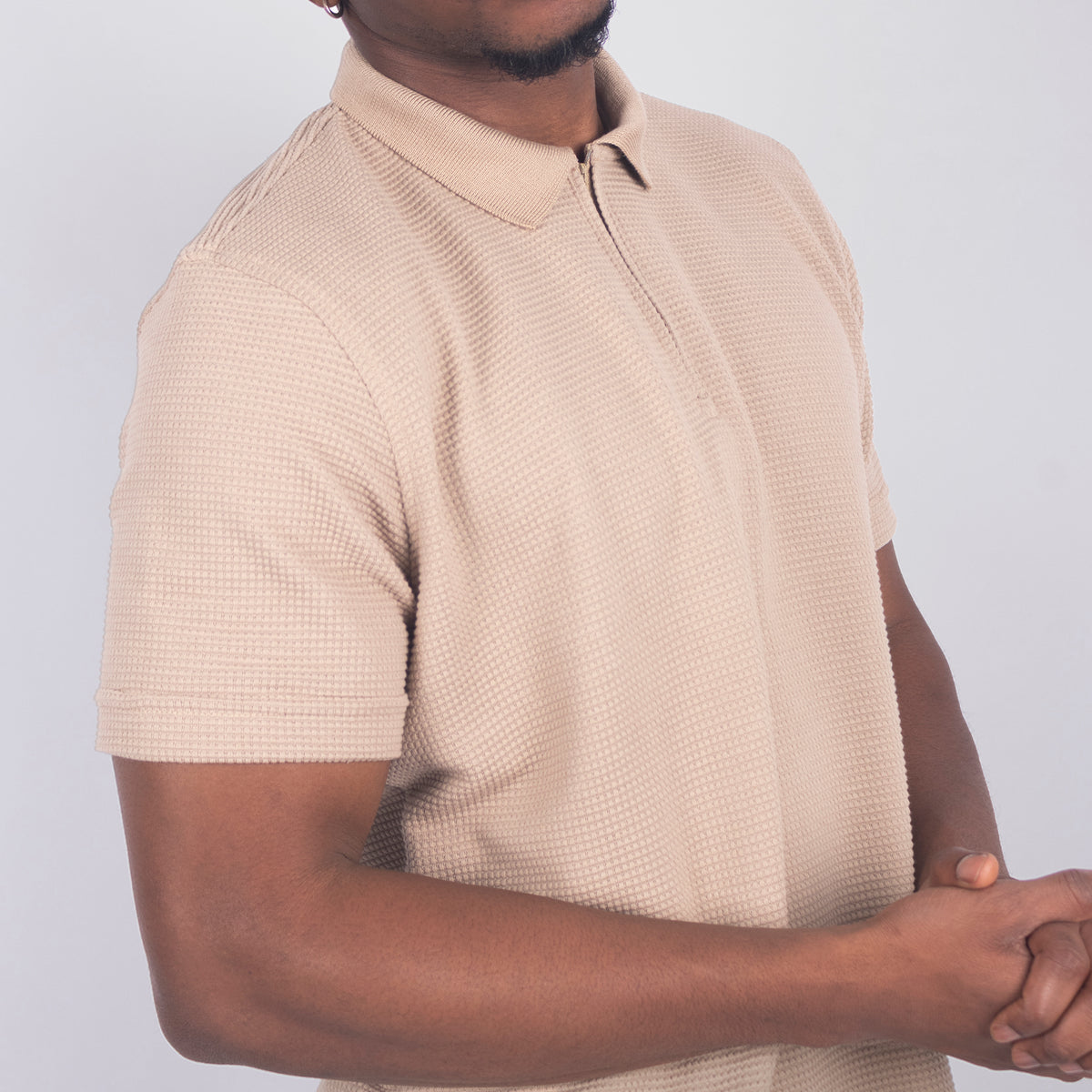 Polo hombre Textura Taupe
