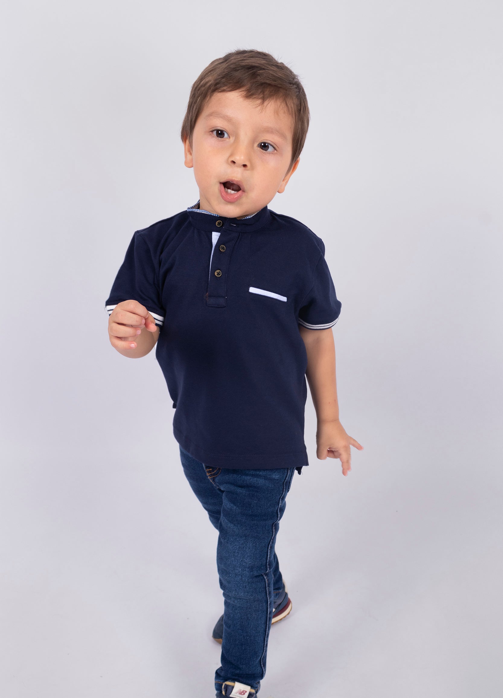 Polo baby Ribete Azul