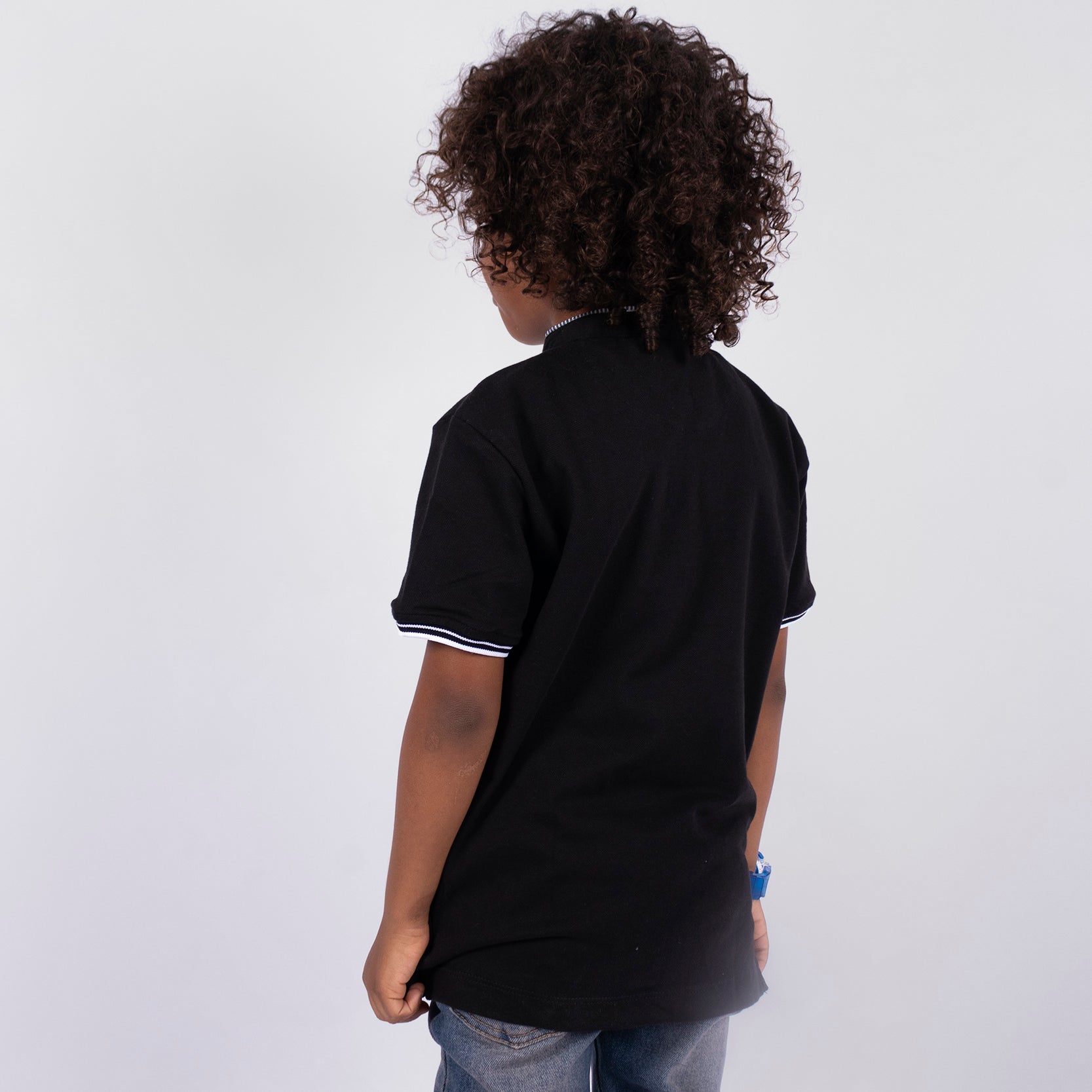 Polo niño basico Negro