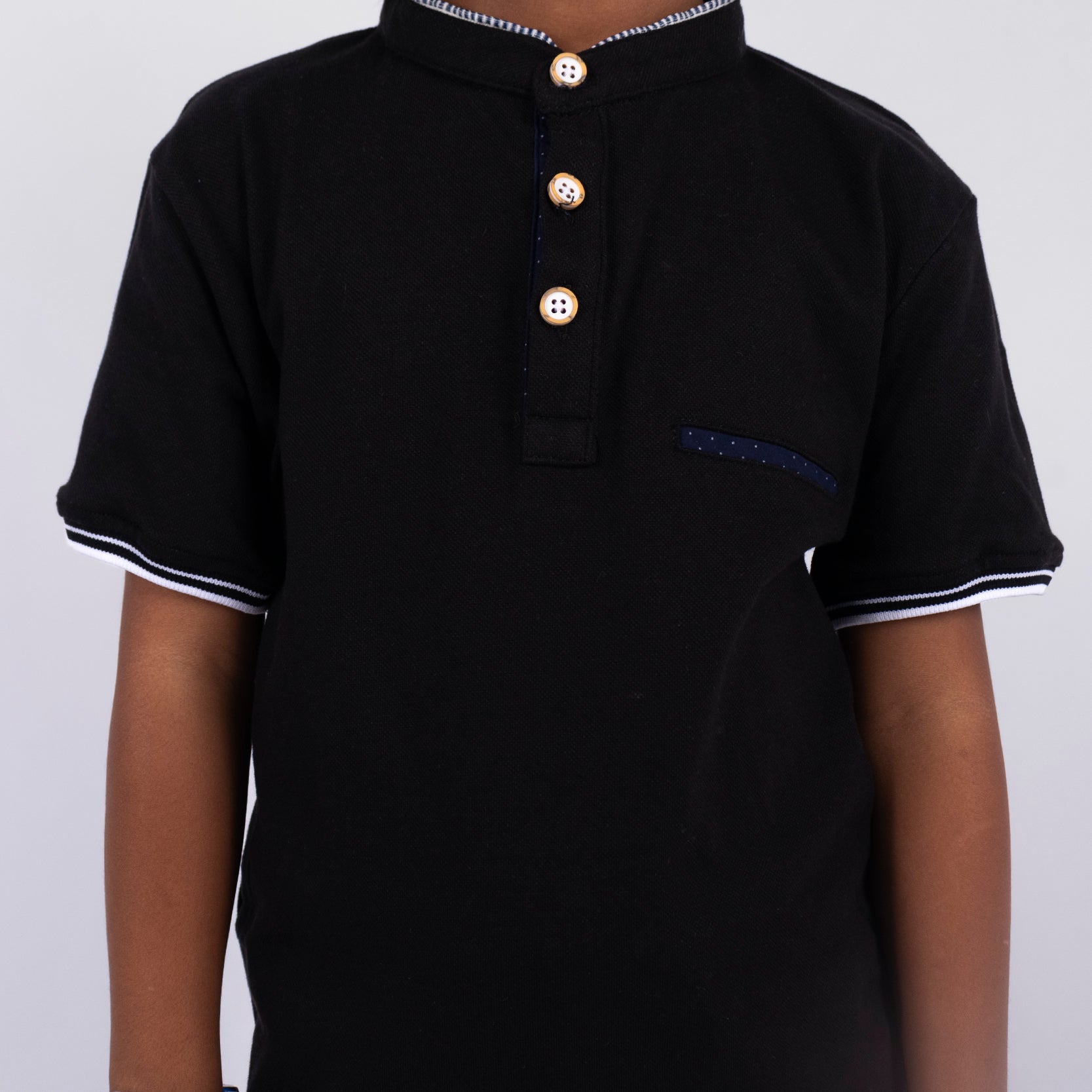 Polo niño basico Negro