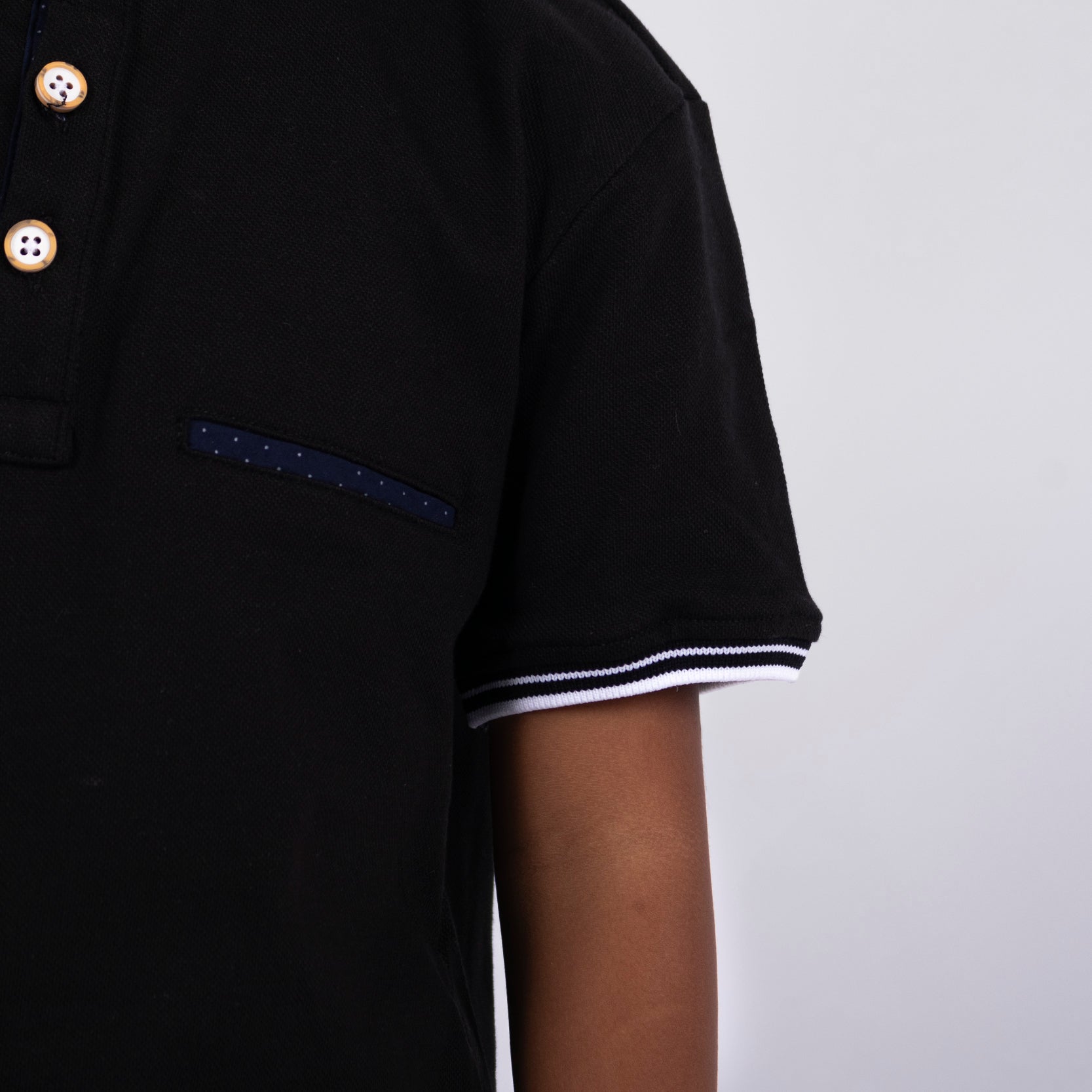 Polo niño basico Negro