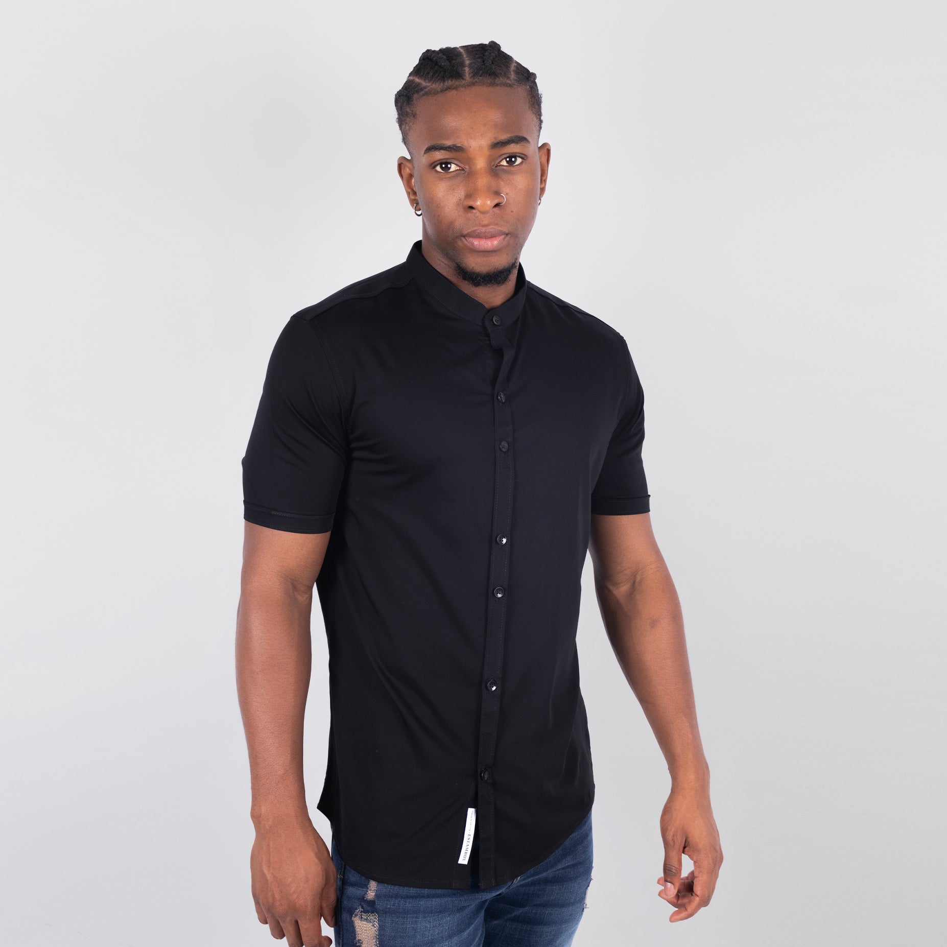 Camisa hombre Basica Negra