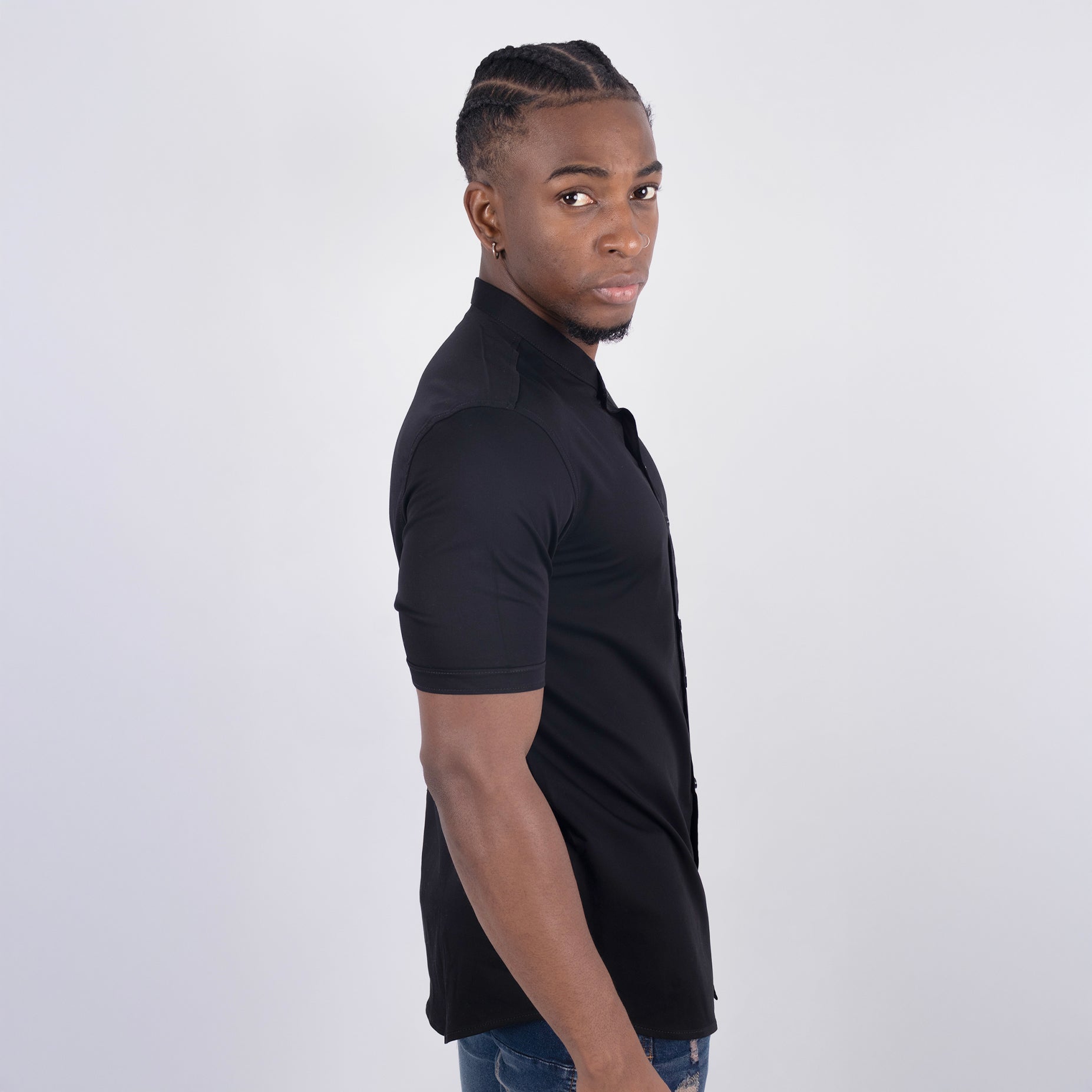 Camisa hombre Basica Negra