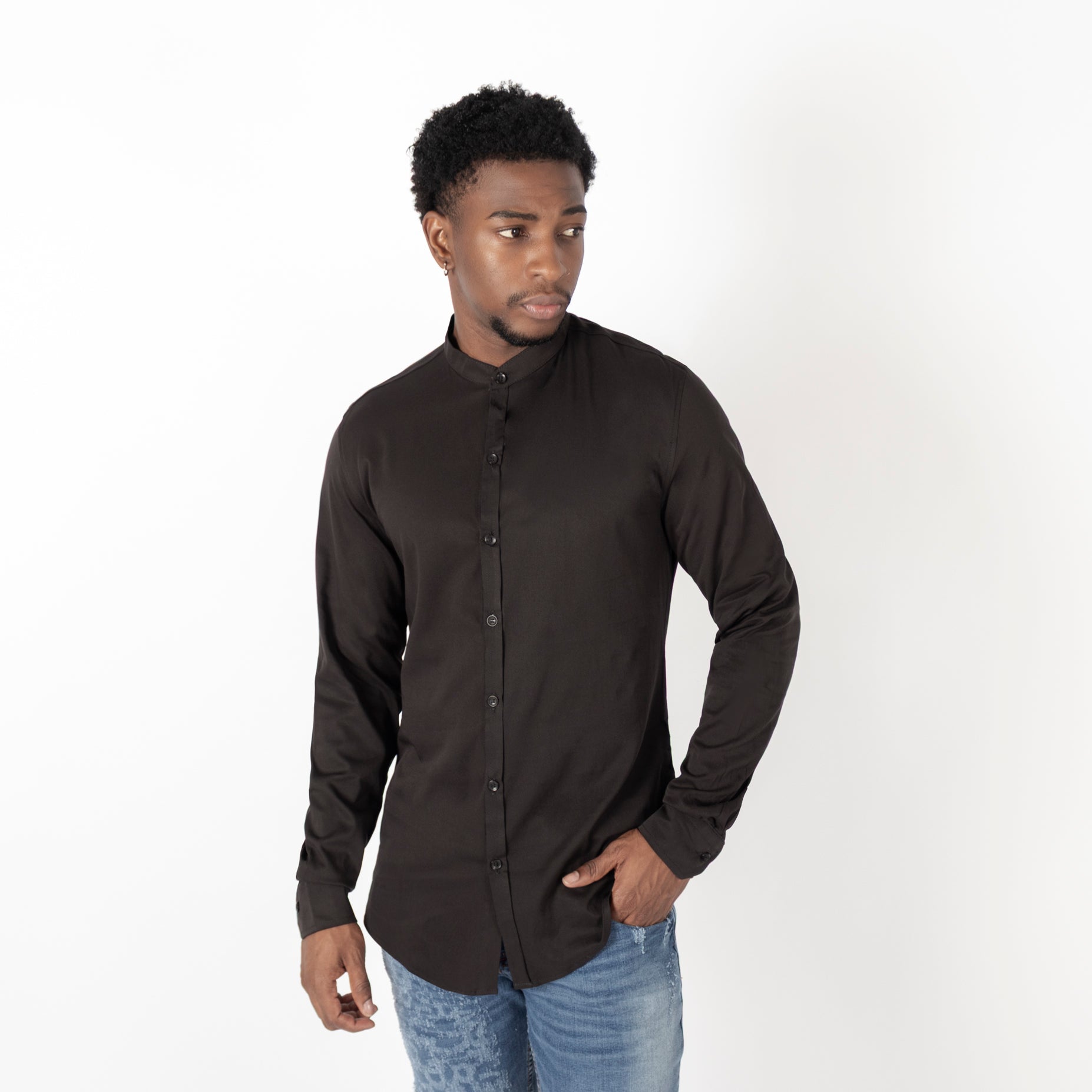 Camisa hombre Ml  neru negra