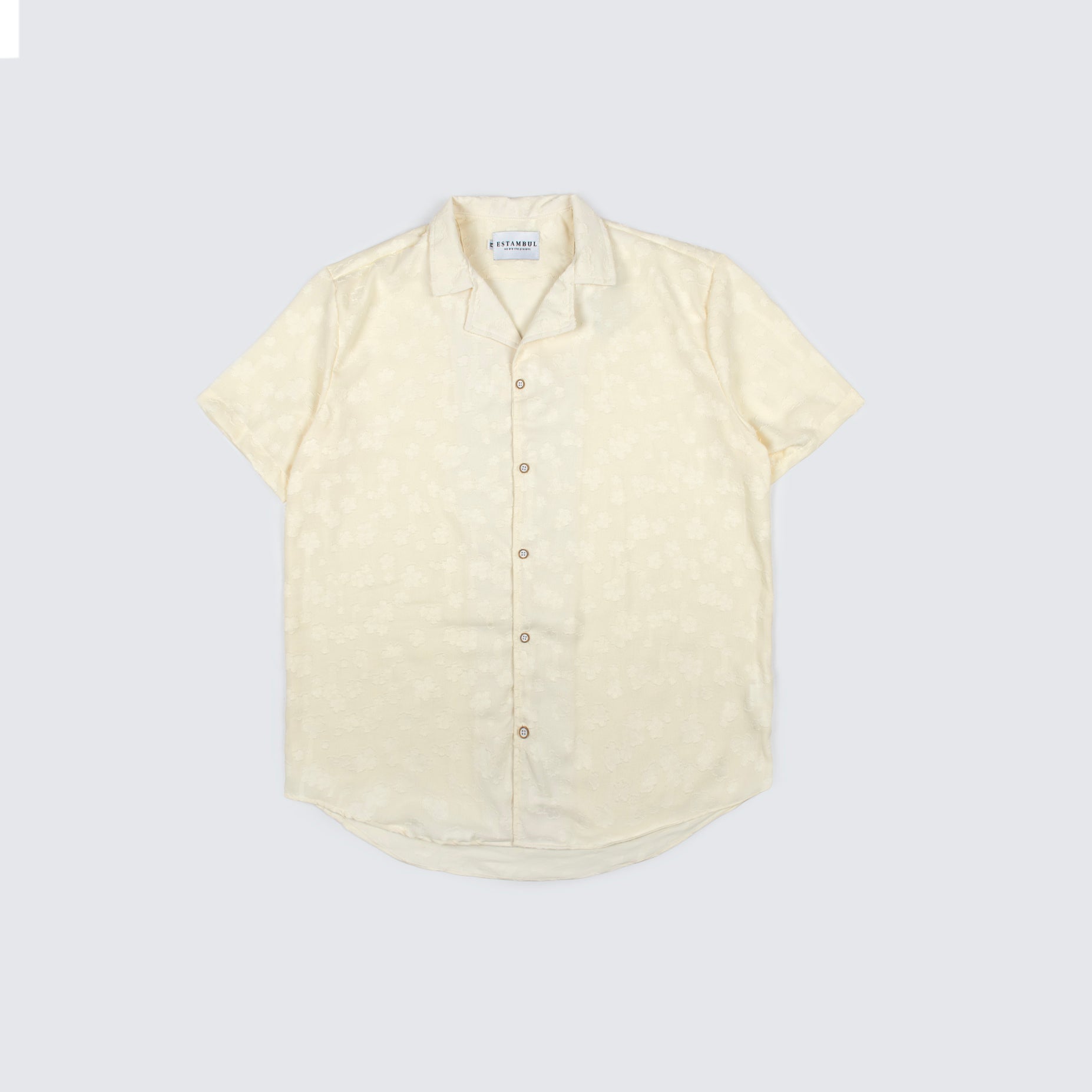 Camisa hombre cuello sport textura