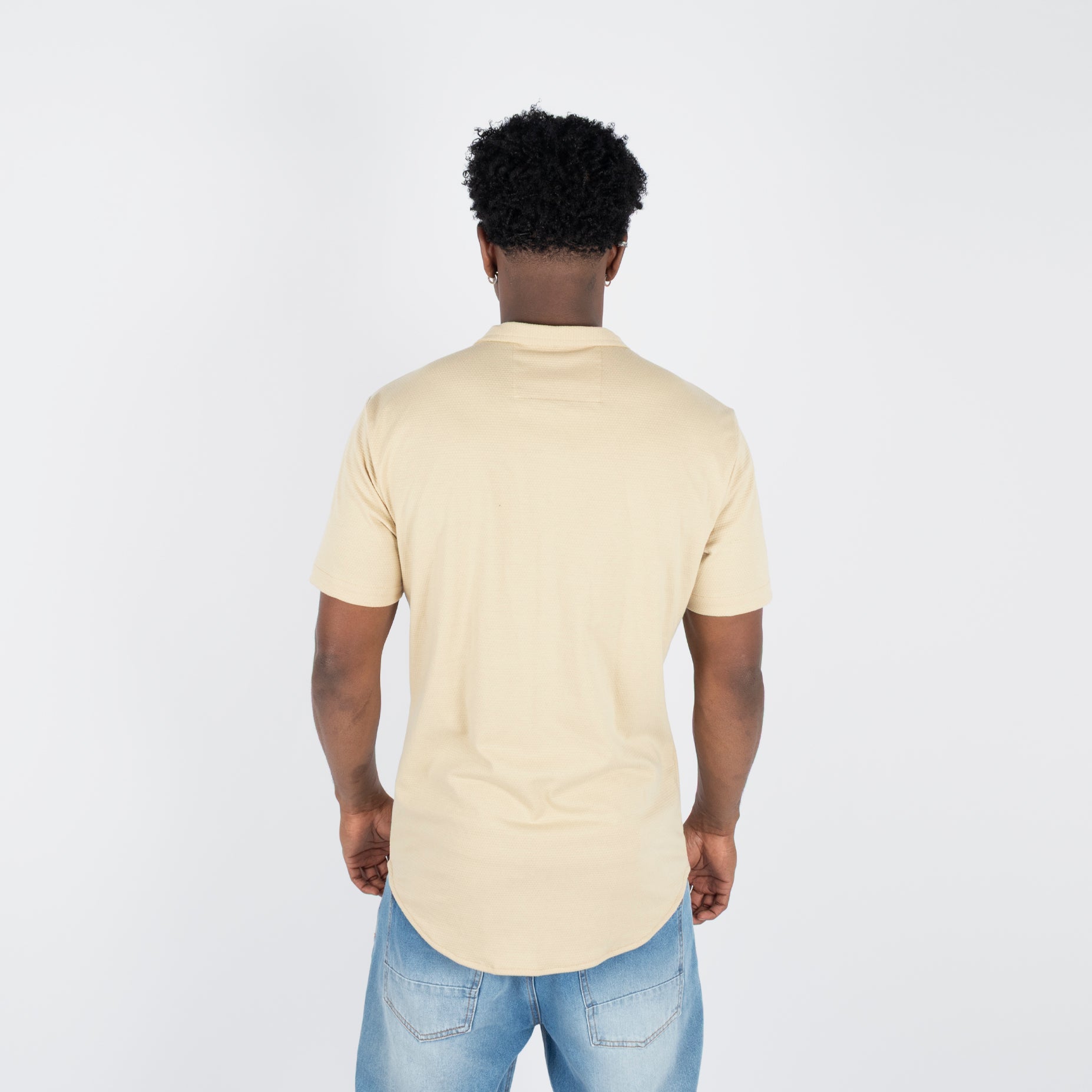 Camisa hombre textura camel