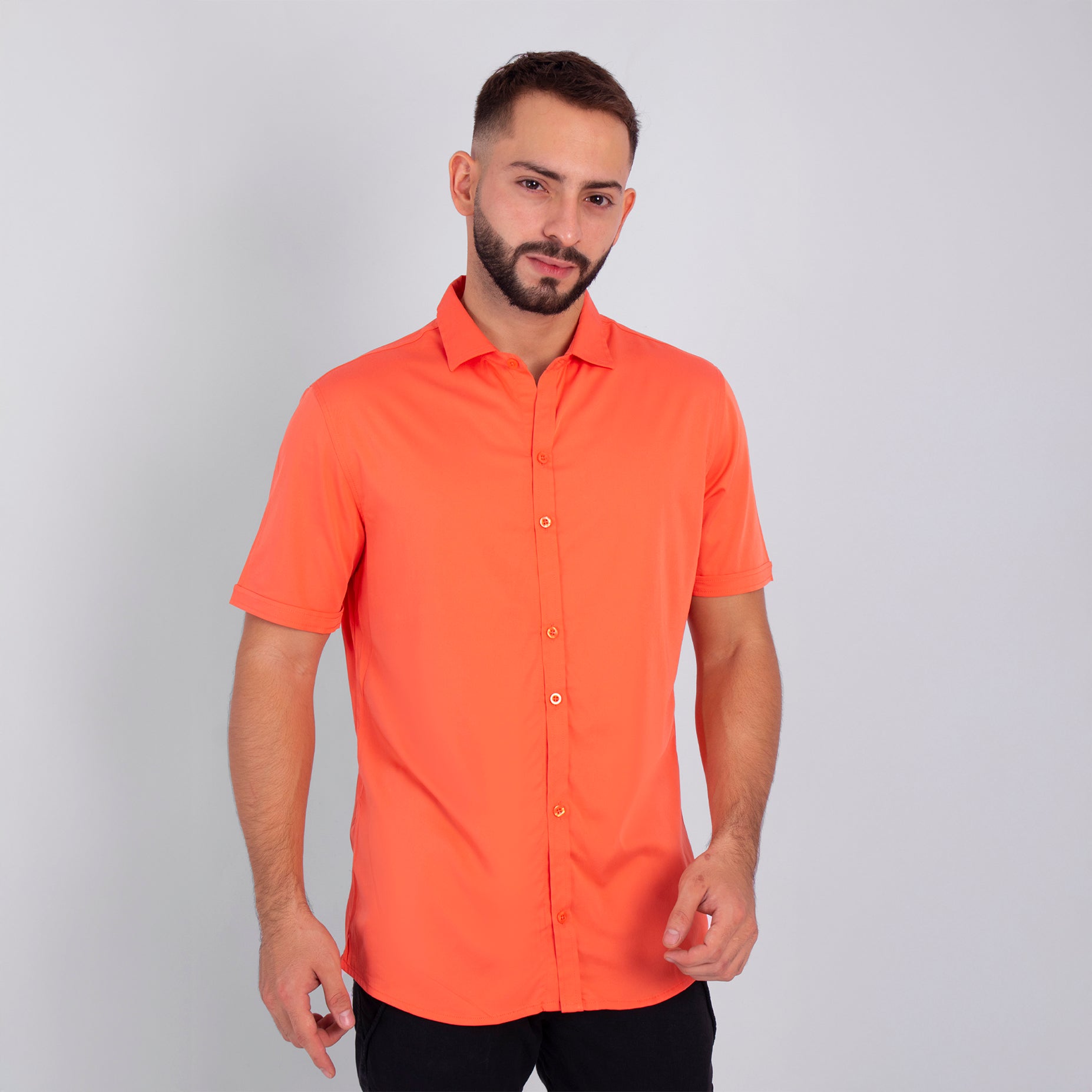 Camisa hombre básica salmon