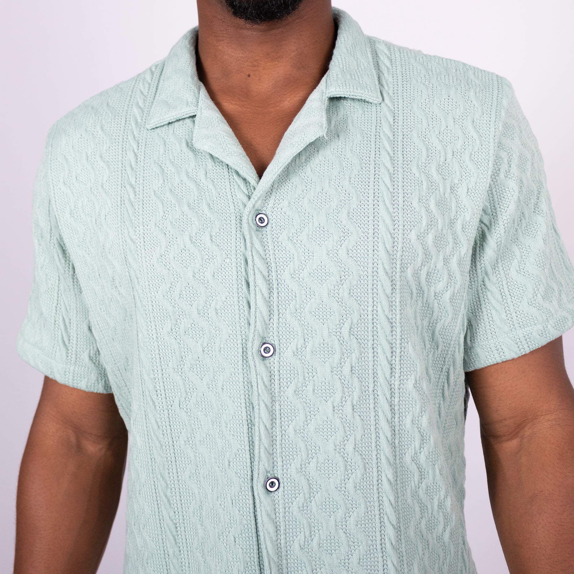 Camisa hombre textura petroleo