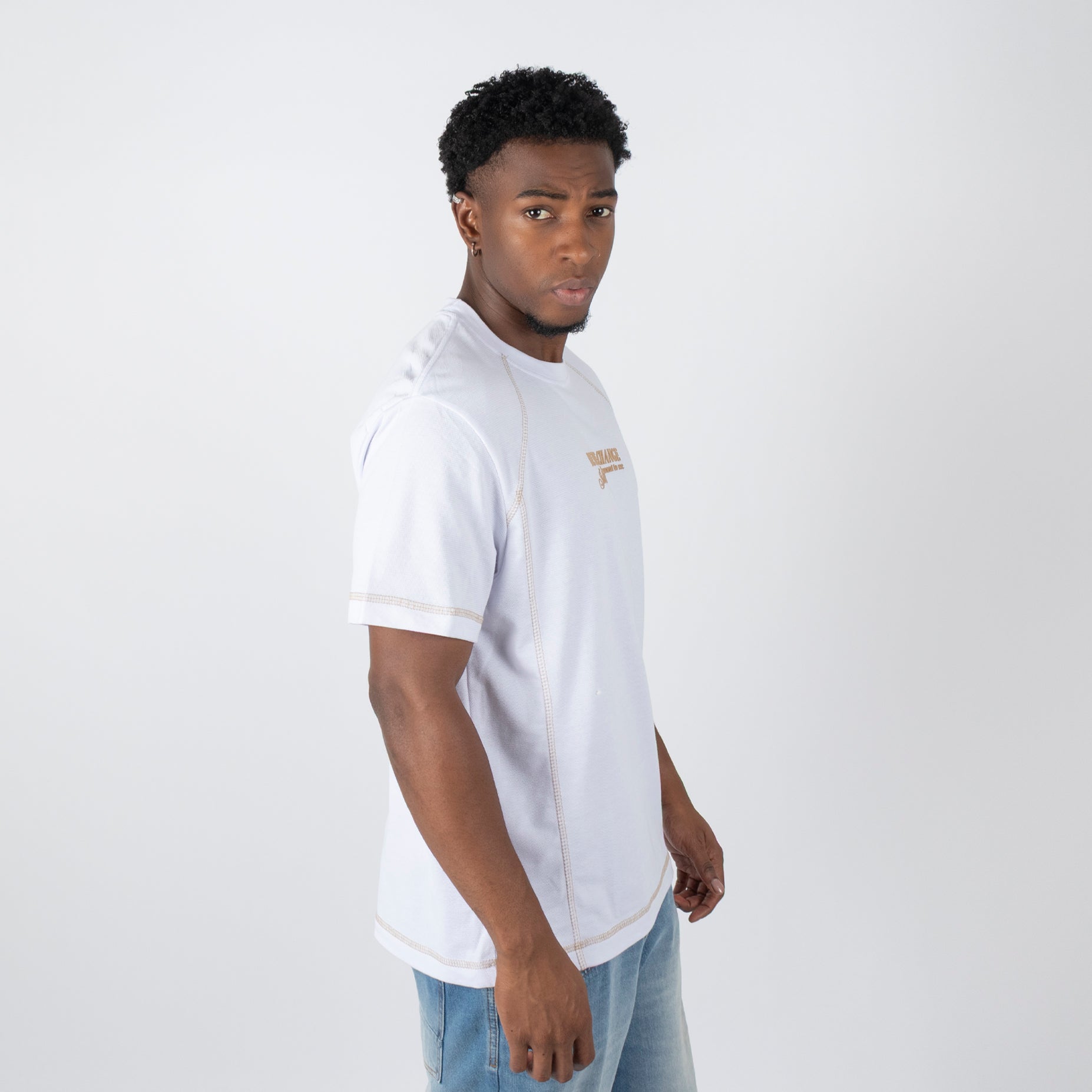 Camiseta hombre R. Textura blanca