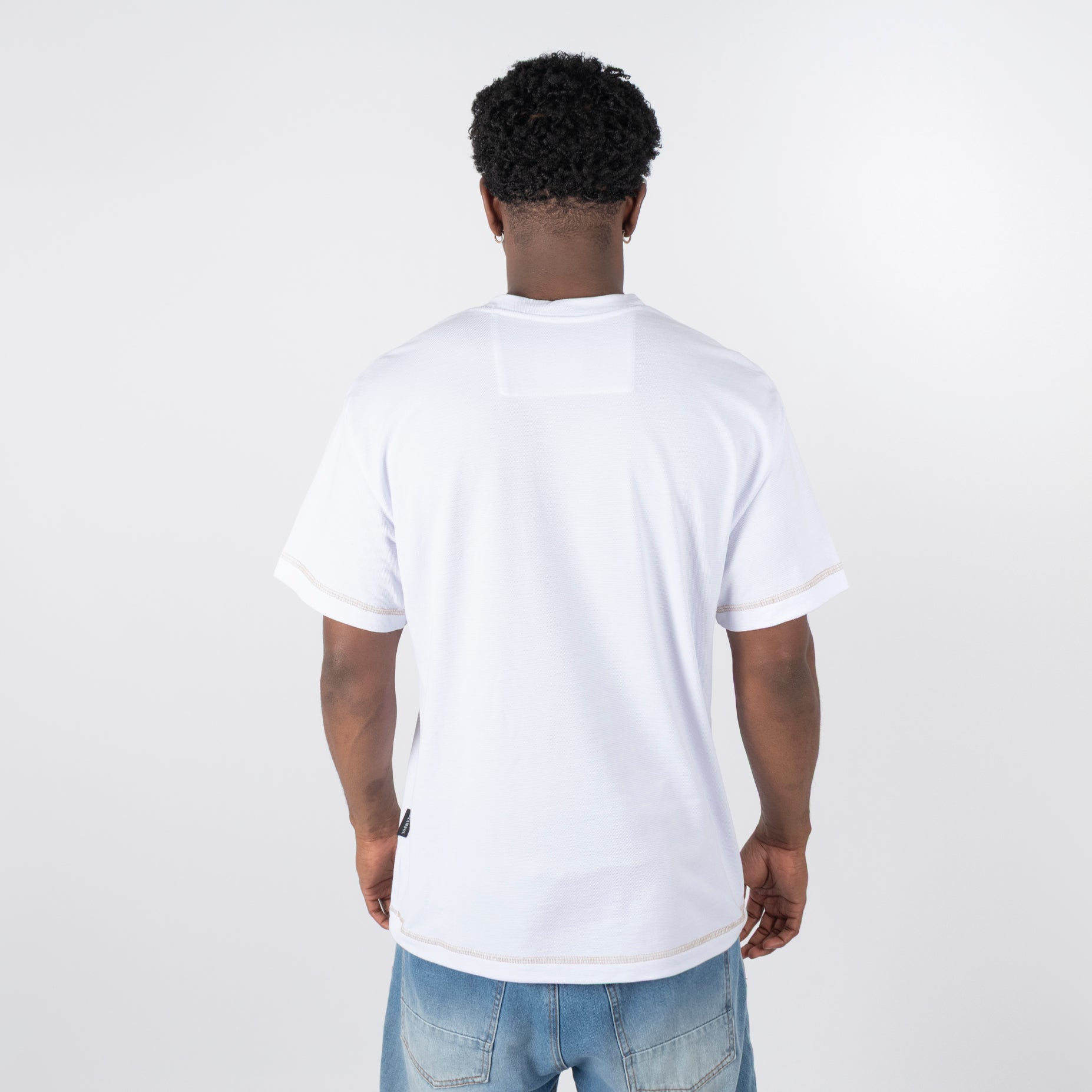 Camiseta hombre R. Textura blanca