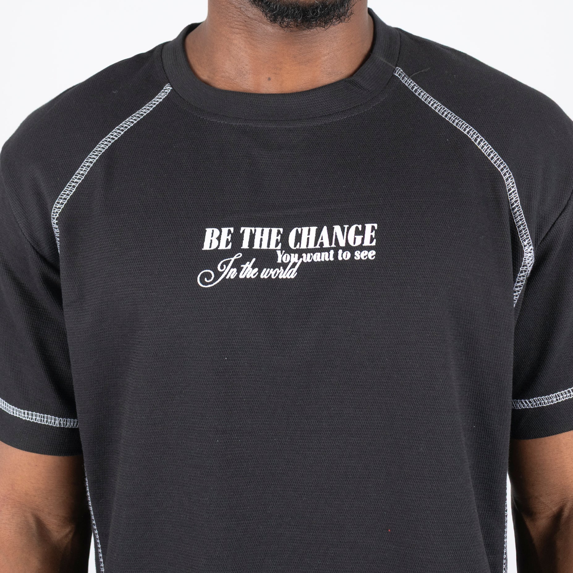 Camiseta hombre R. Textura negra