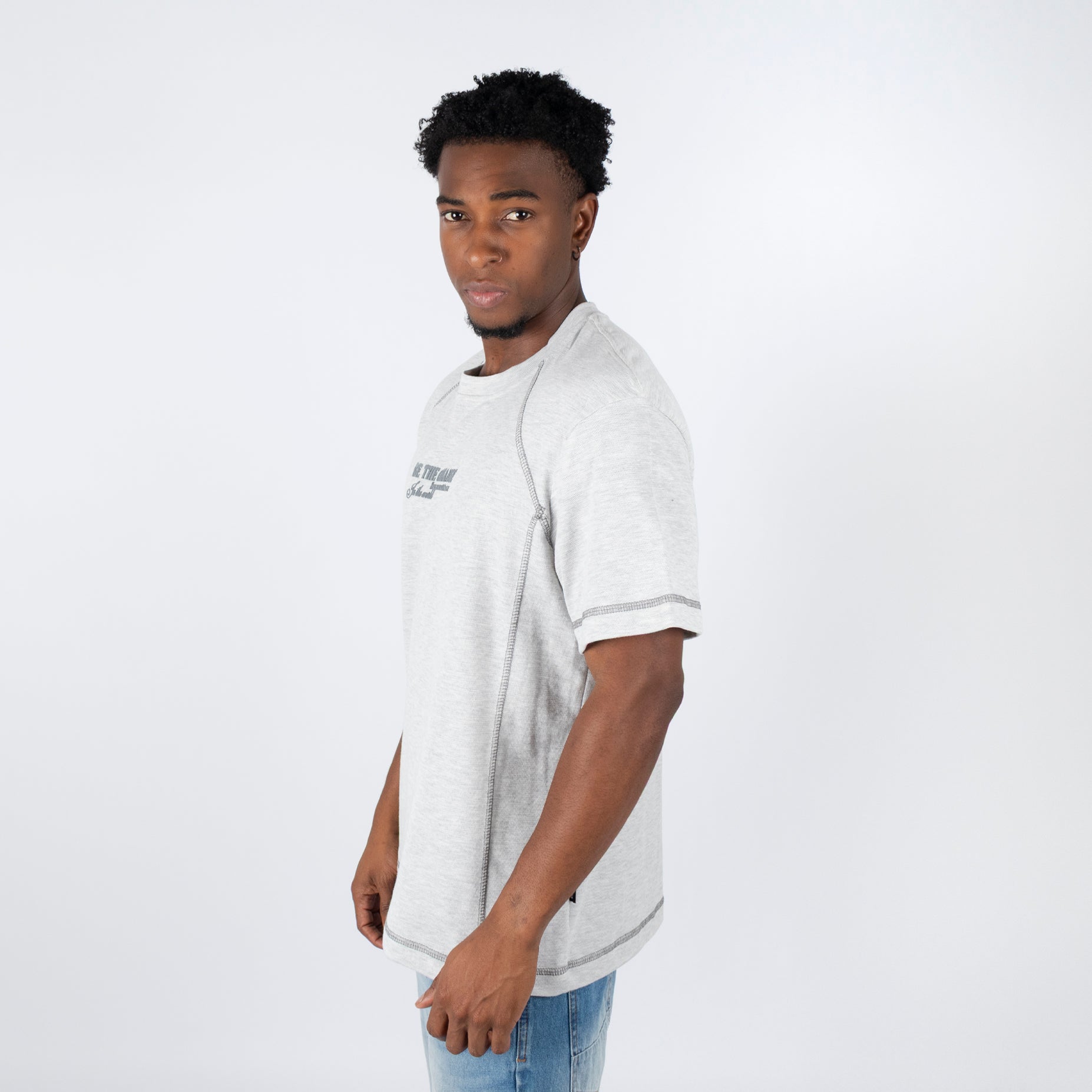 Camiseta hombre R. Textura gris