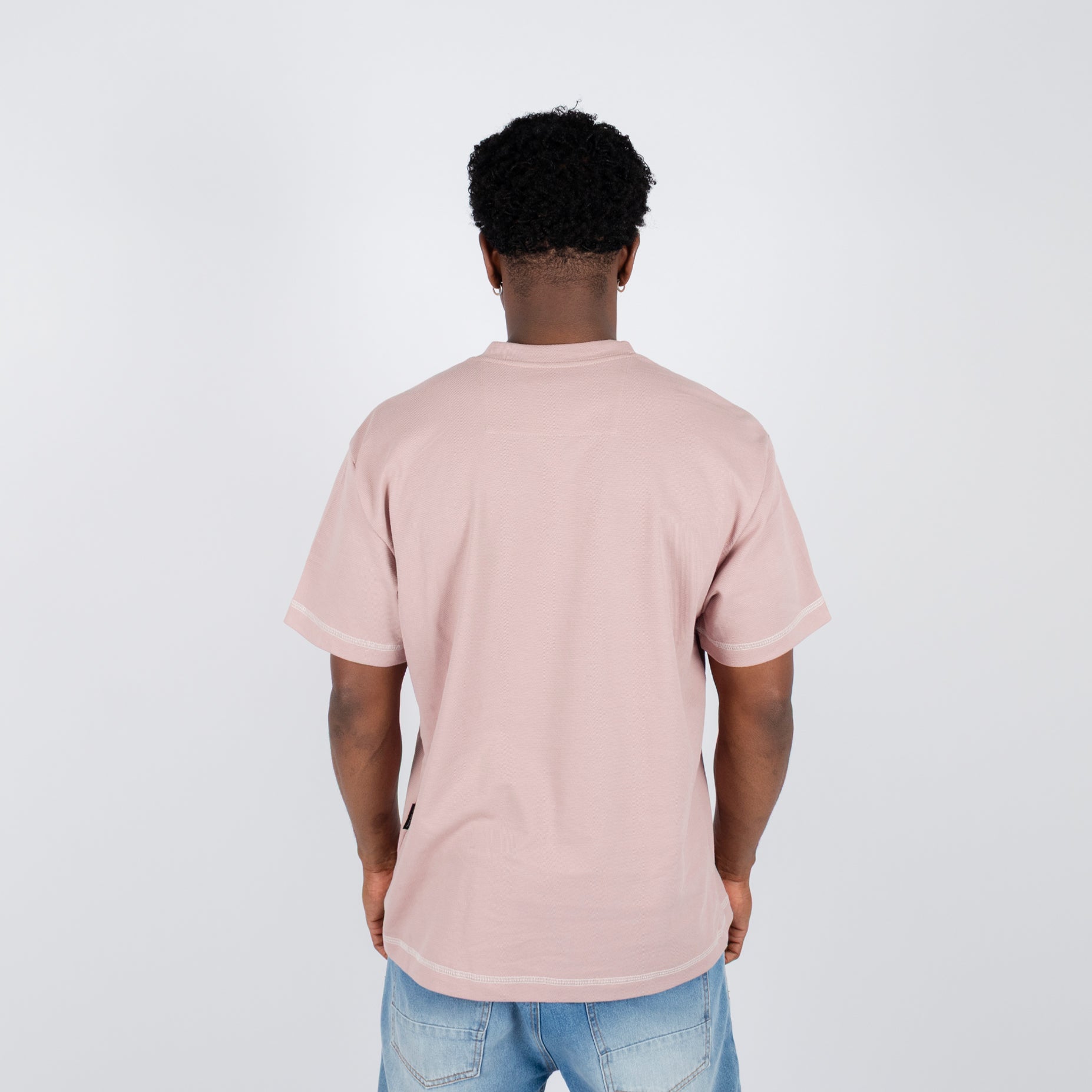 Camiseta hombre R. Textura rosada