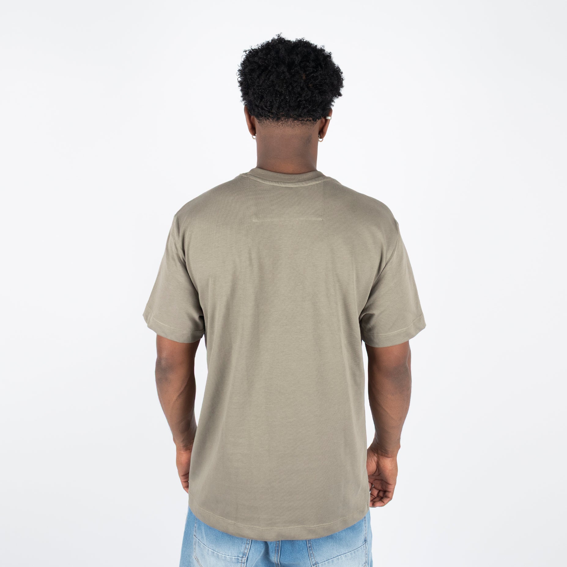 Camiseta hombre basica verde