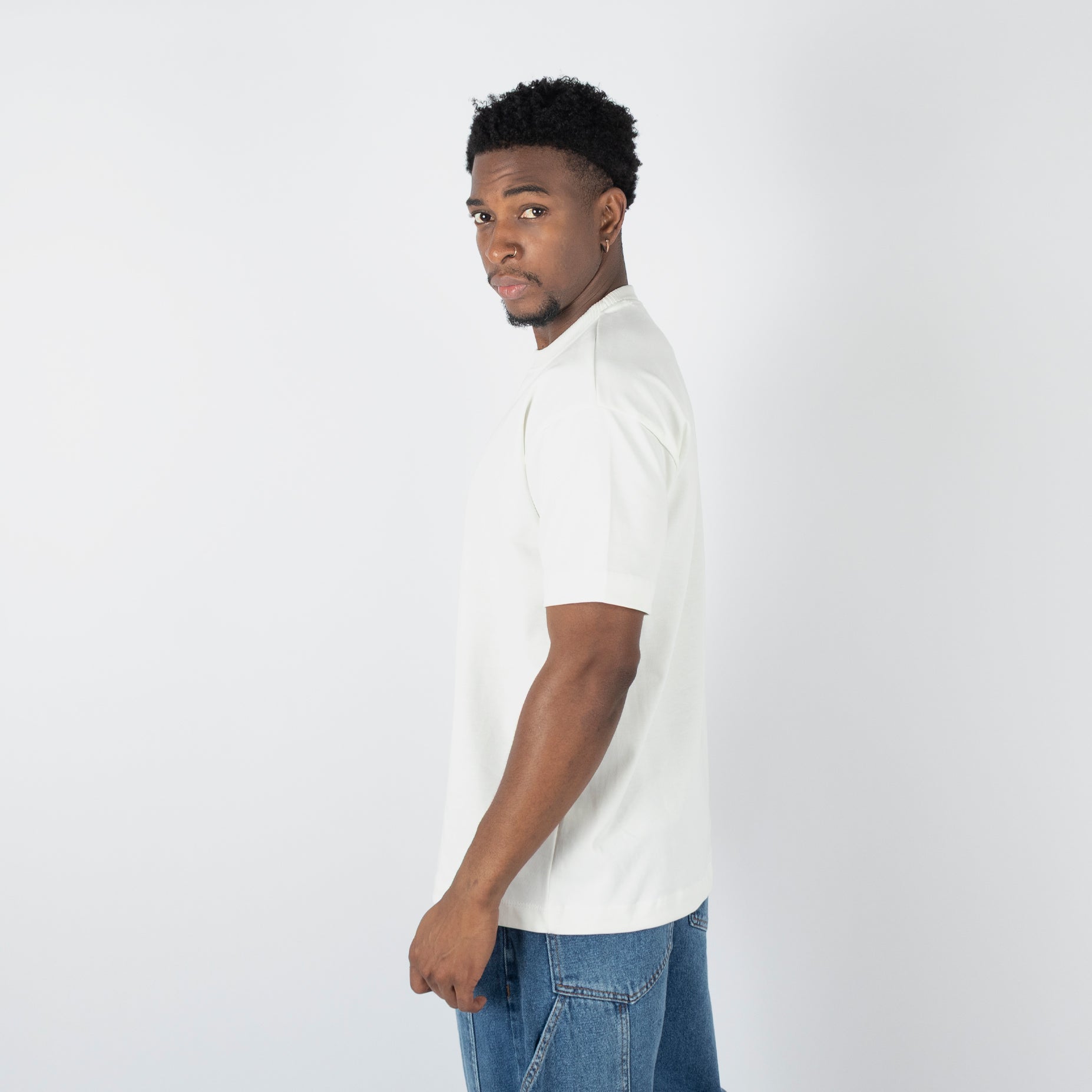 Camiseta hombre basica beige