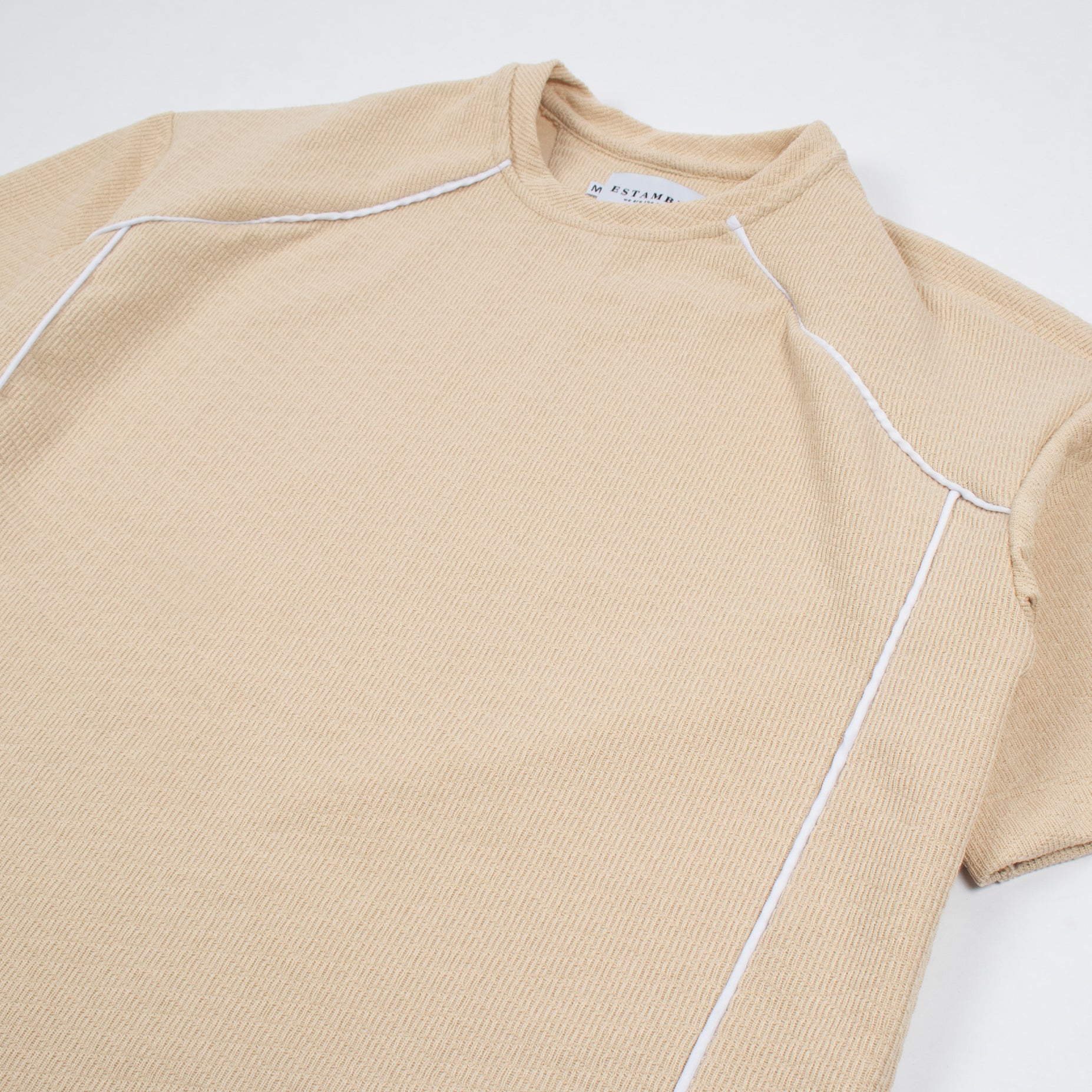 Camiseta Hombre textura beige