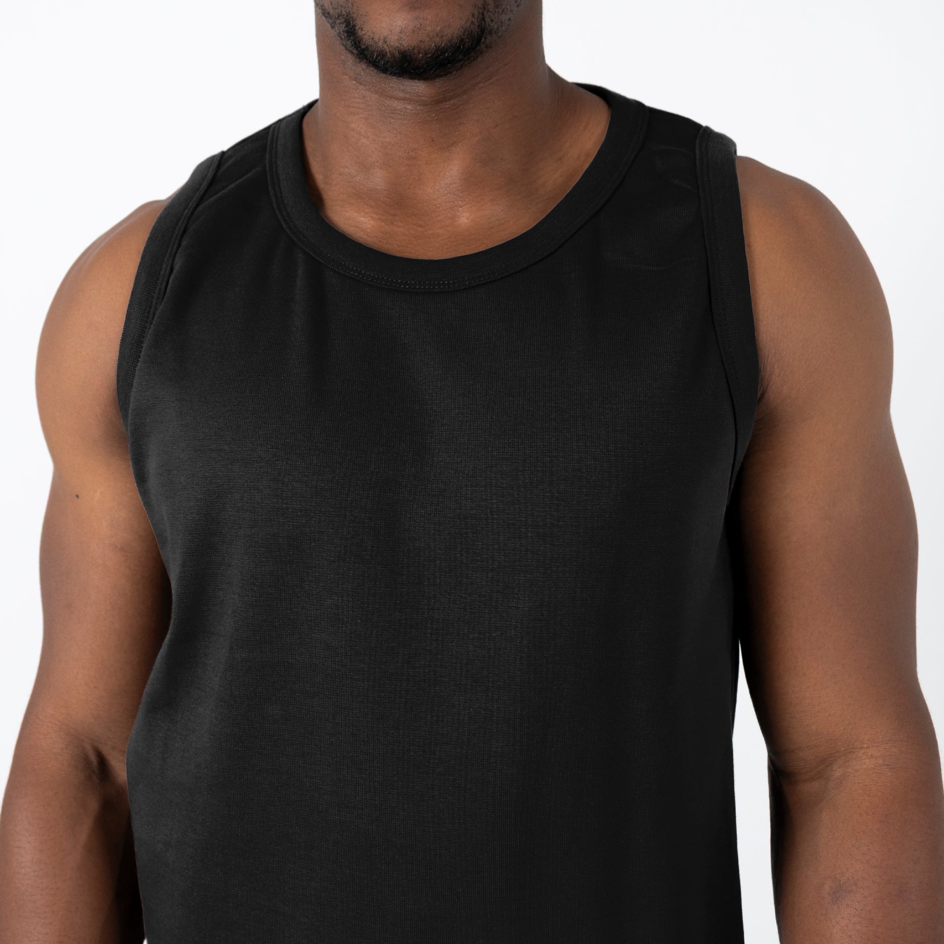 Camisilla hombre rib negra