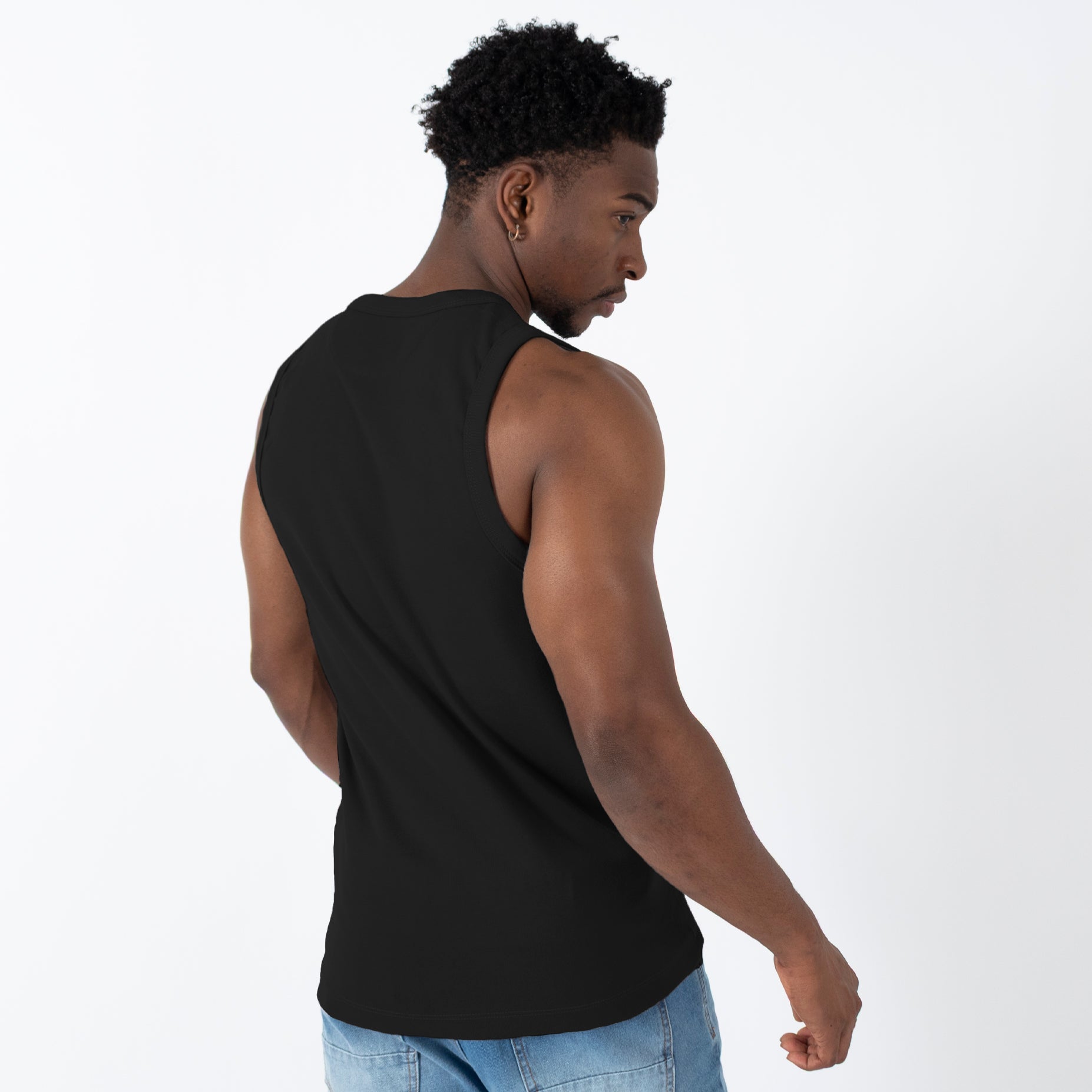 Camisilla hombre rib negra