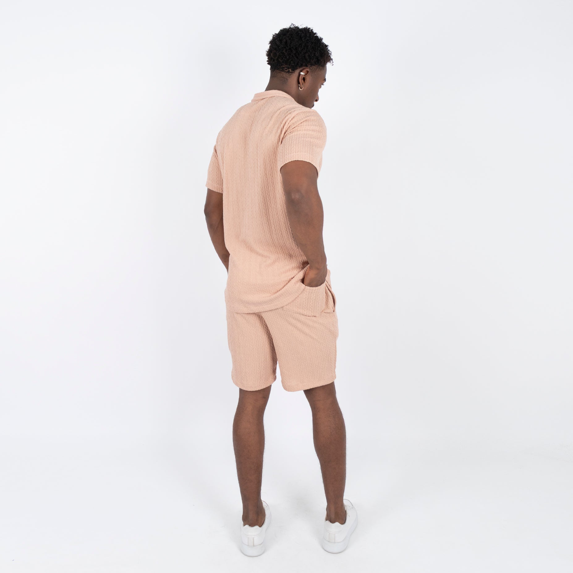 Conjunto hombre textura palo rosa