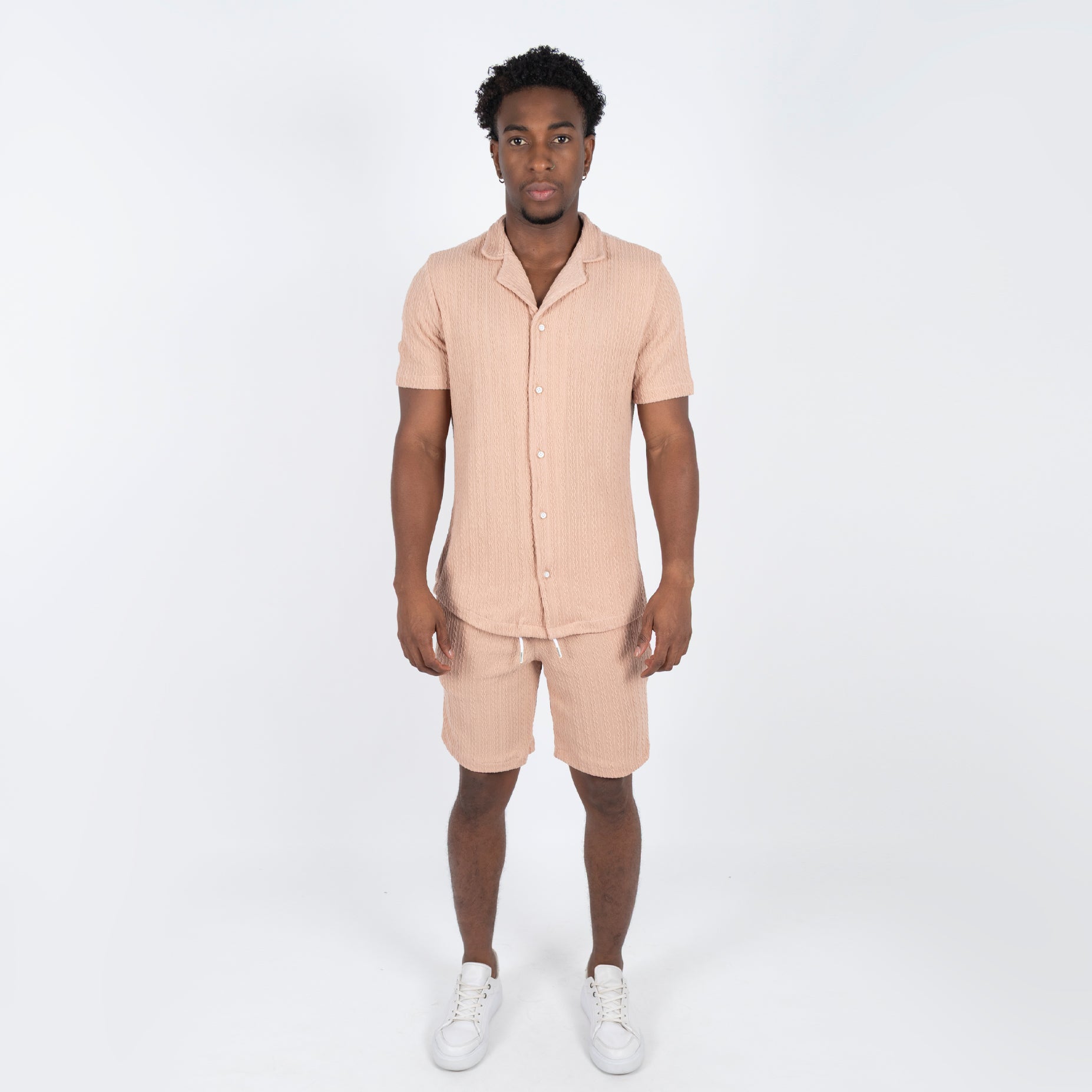 Conjunto hombre textura palo rosa