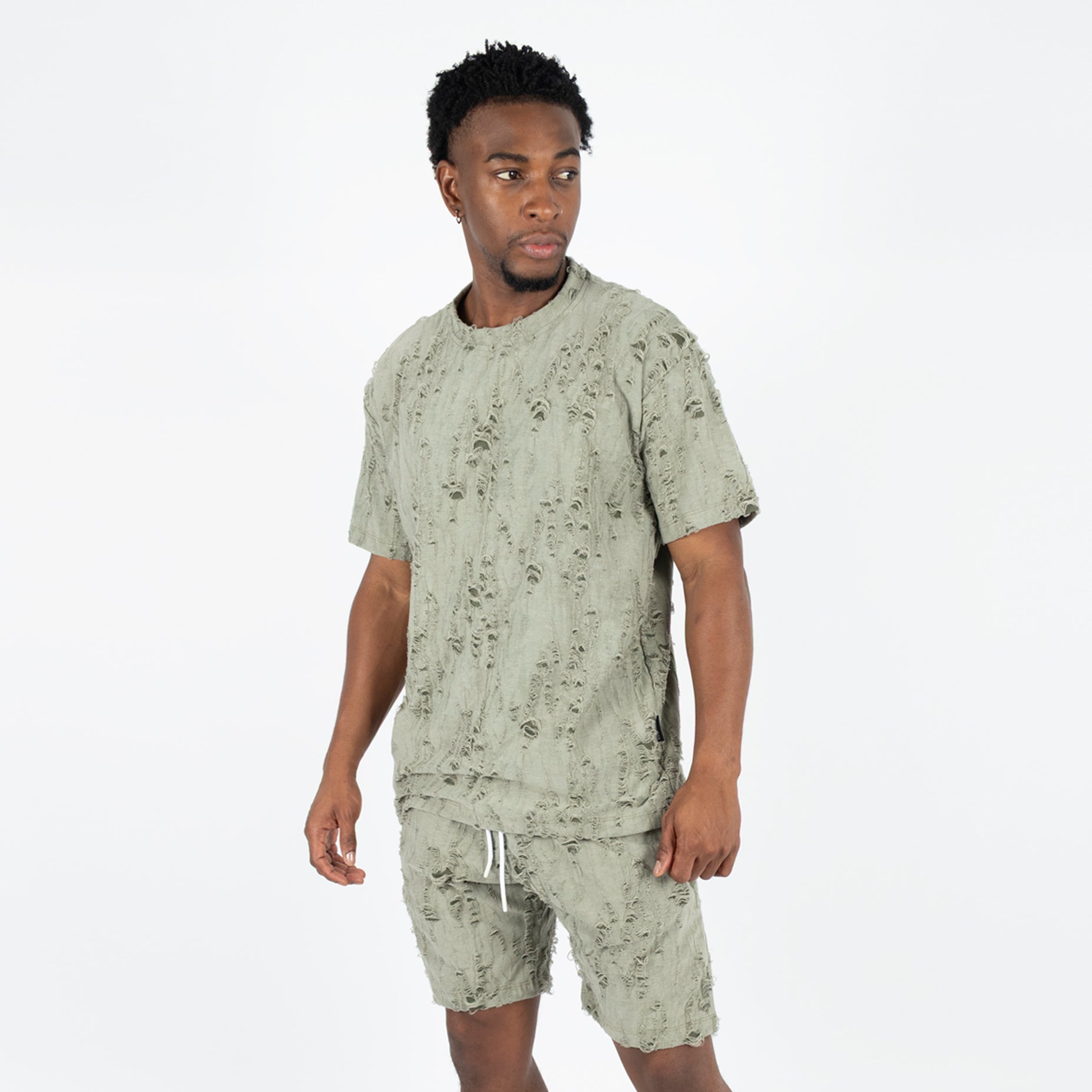 Conjunto hombre textura verde