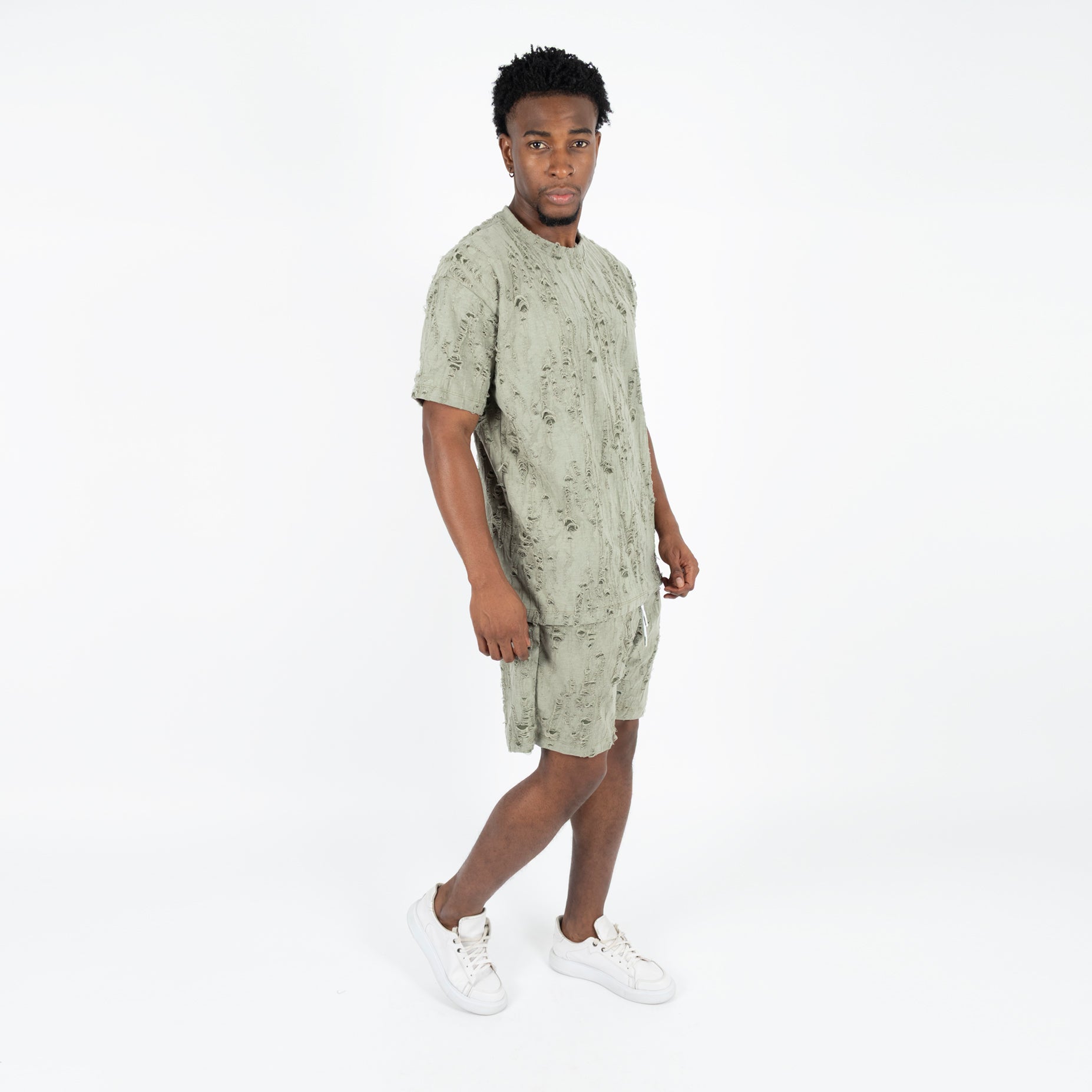 Conjunto hombre textura verde