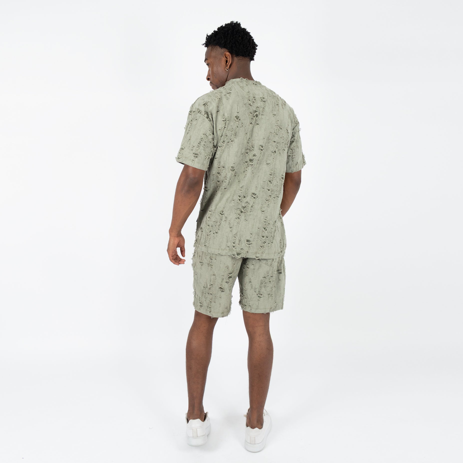 Conjunto hombre textura verde