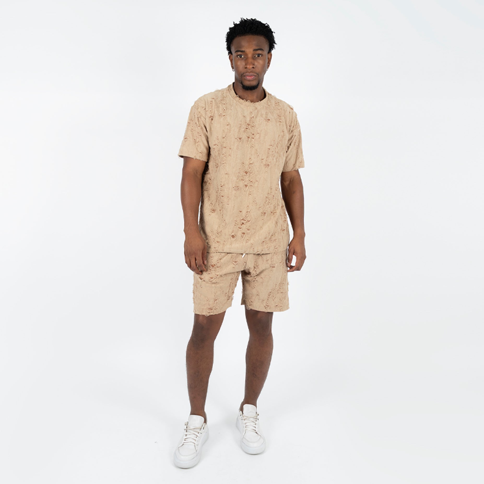 Conjunto hombre textura camel