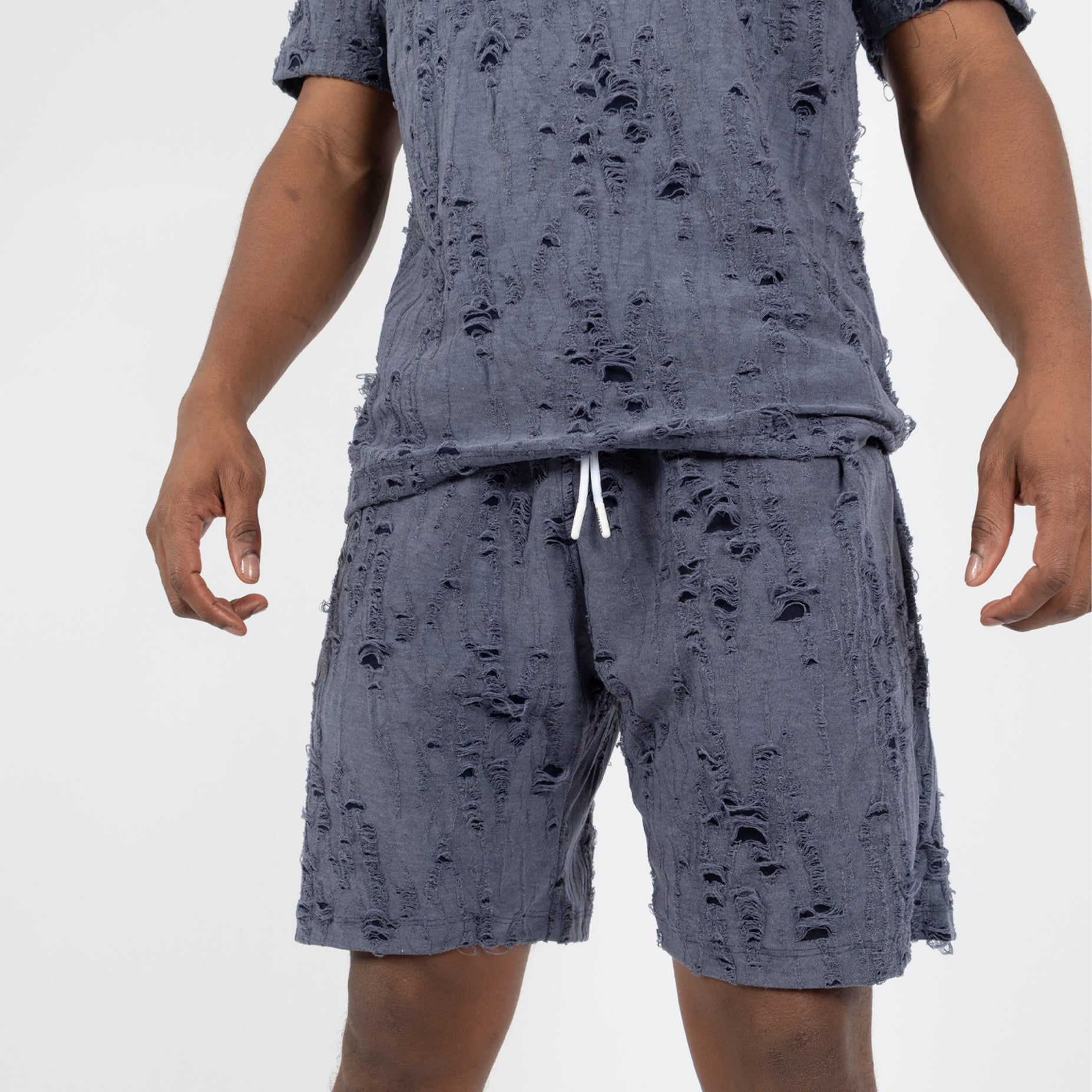 Conjunto hombre textura azul